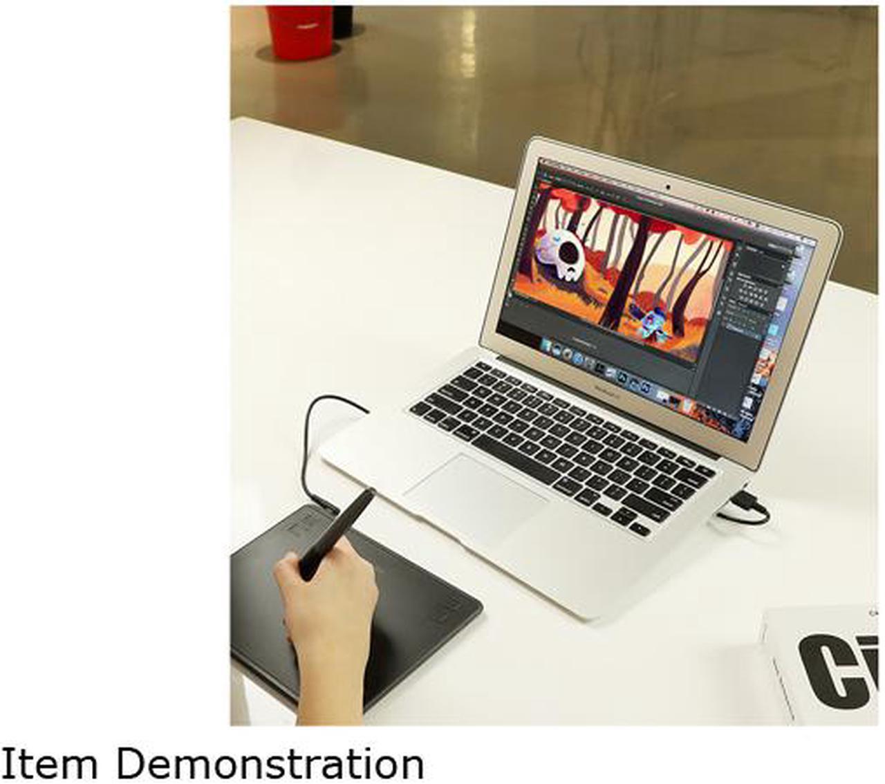 Alt view image 7 of 6 - Huion HS64 Digital Graphics Tablets OSU! Drawing Tablet with 8192 Battery-Free Stylus and 4 Express Keys, Ideal Use for Distance Education and Wed Conference