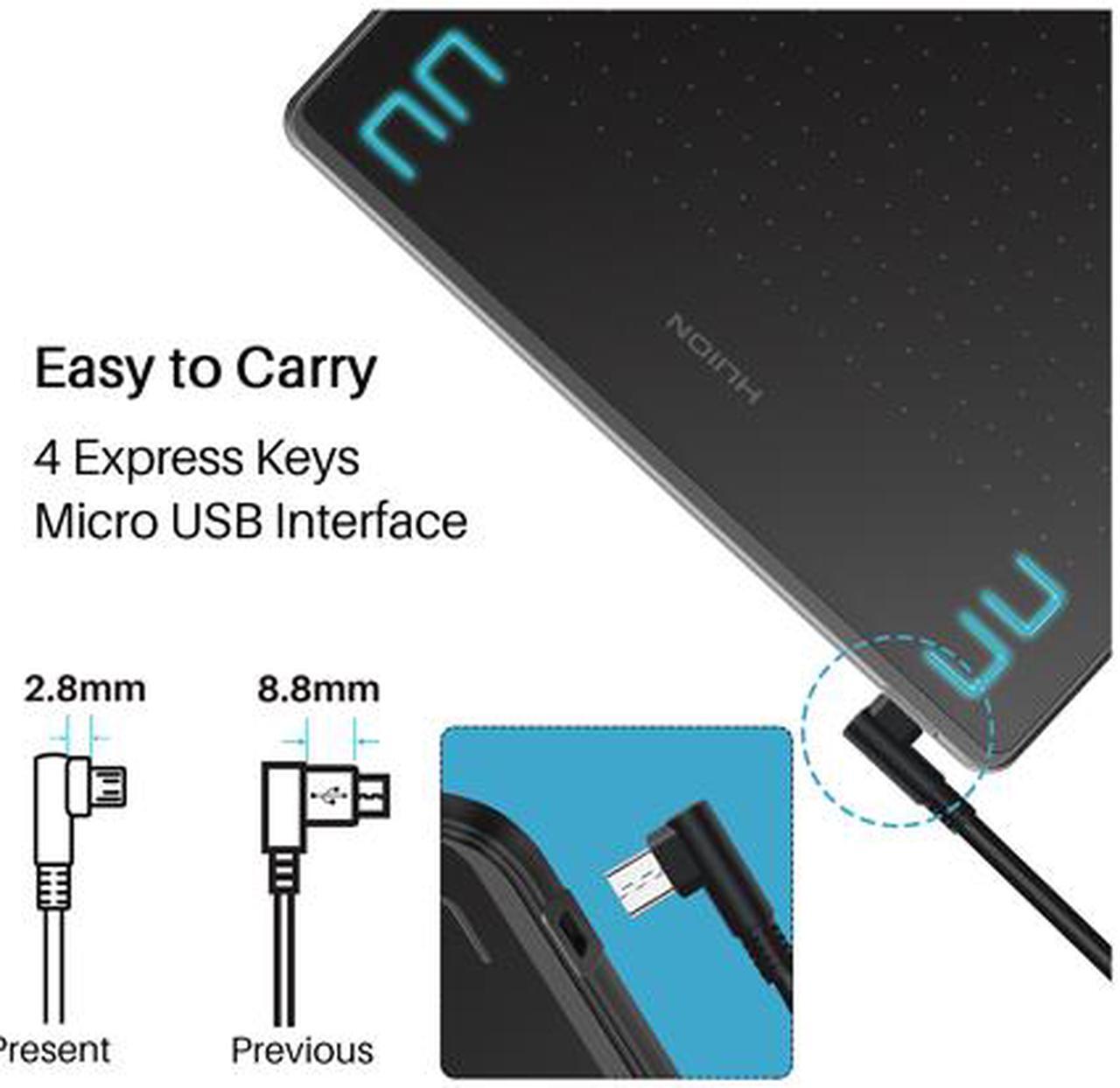 Alt view image 5 of 6 - Huion HS64 Digital Graphics Tablets OSU! Drawing Tablet with 8192 Battery-Free Stylus and 4 Express Keys, Ideal Use for Distance Education and Wed Conference
