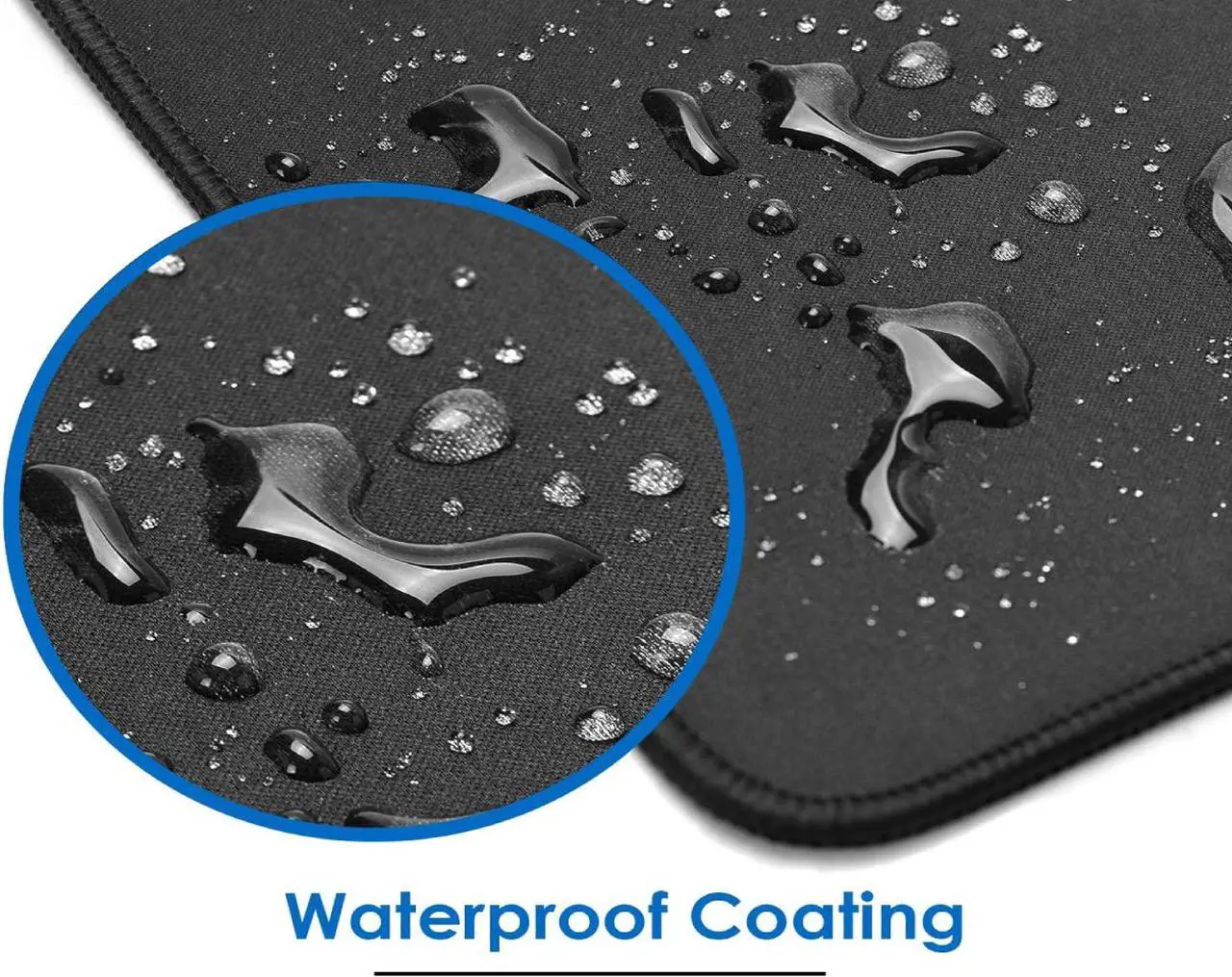 Alt view image 5 of 7 - Bailink Extended Gaming Mouse Pad with Stitched Edges, Large Mousepad with Premium-Textured Cloth, Non-Slip Rubber Base, Waterproof Keyboard Pad, Desk Mat for Gamer, Office Home, 31.5 x 11.8 in, Black