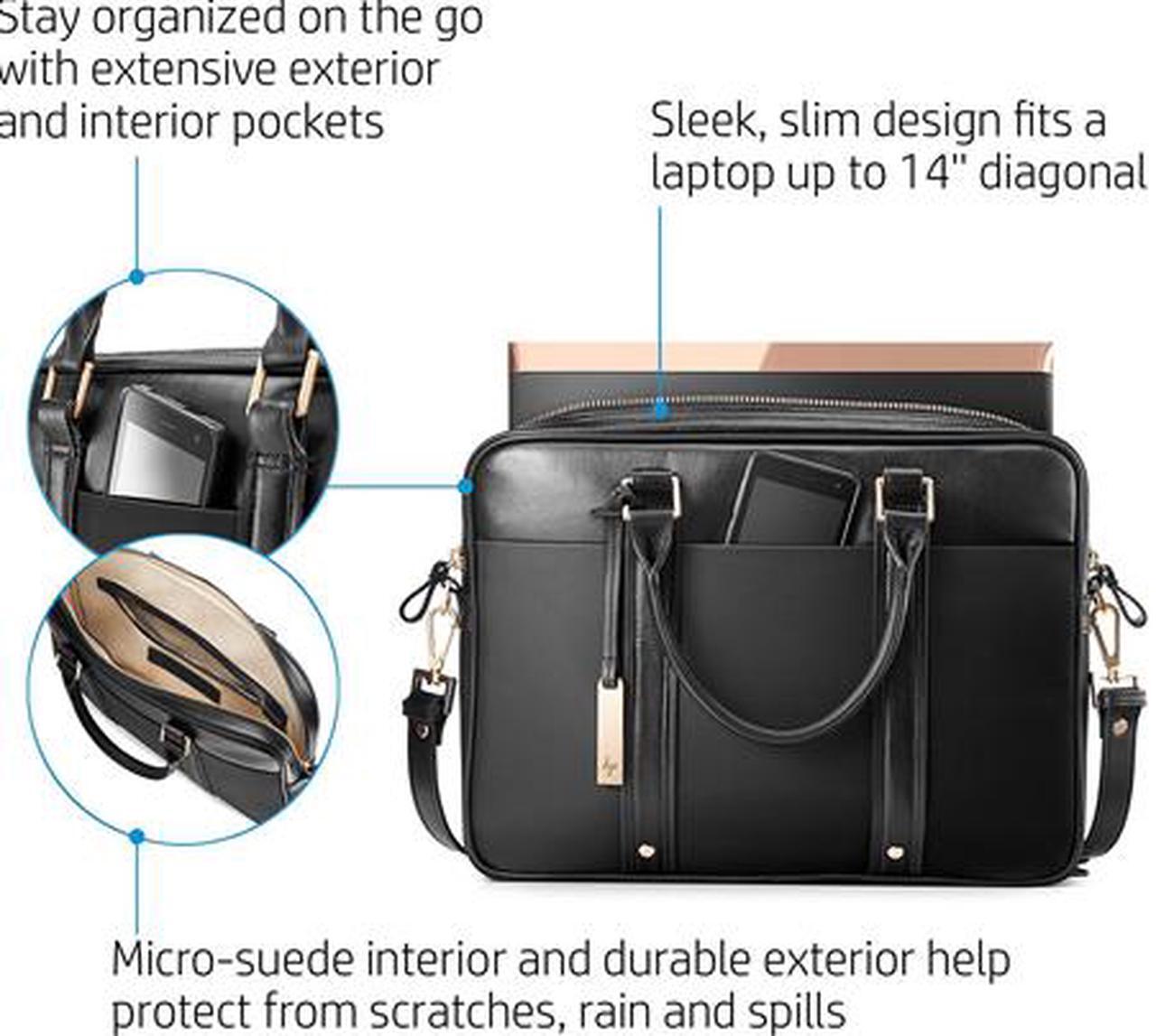 Alt view image 5 of 8 - HP Spectre 14" Slim Topload Briefcase (Black) (W5T45AA#ABL)