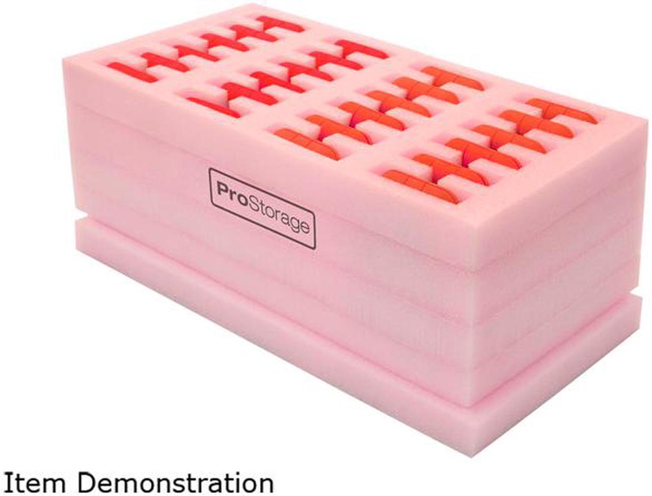 Alt view image 5 of 9 - ProStorage IMA904800F005 Foam Storage for 24 Hard Drives Pink