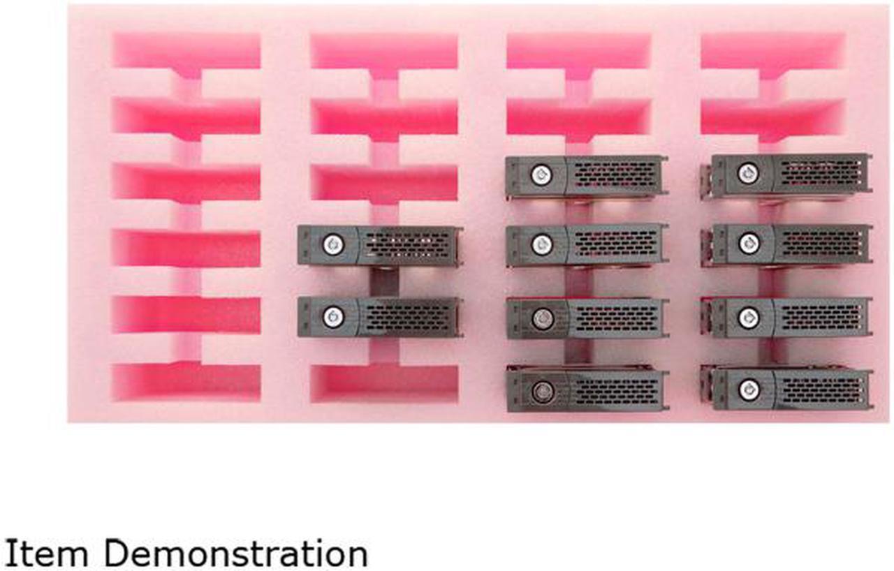 Alt view image 9 of 9 - ProStorage IMA904800F005 Foam Storage for 24 Hard Drives Pink