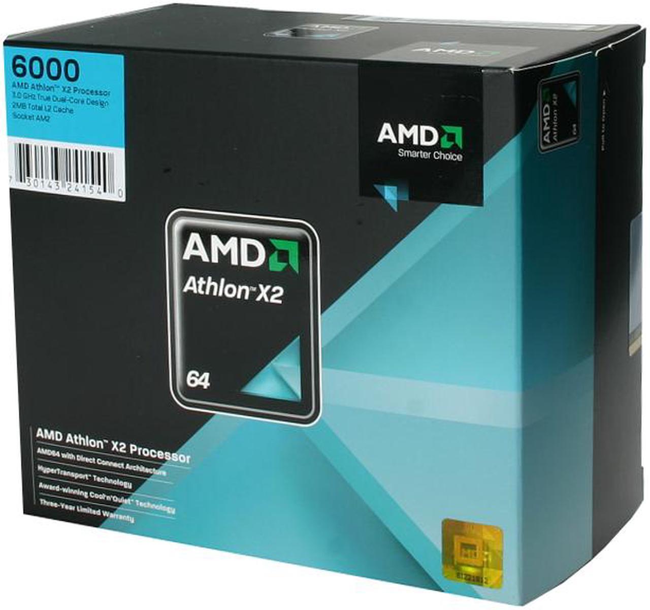 AMD Athlon 64 X2 6000+ - Athlon 64 X2 Windsor Dual-Core 3.0 GHz Socket AM2 89W Processor - ADA6000CZBOX