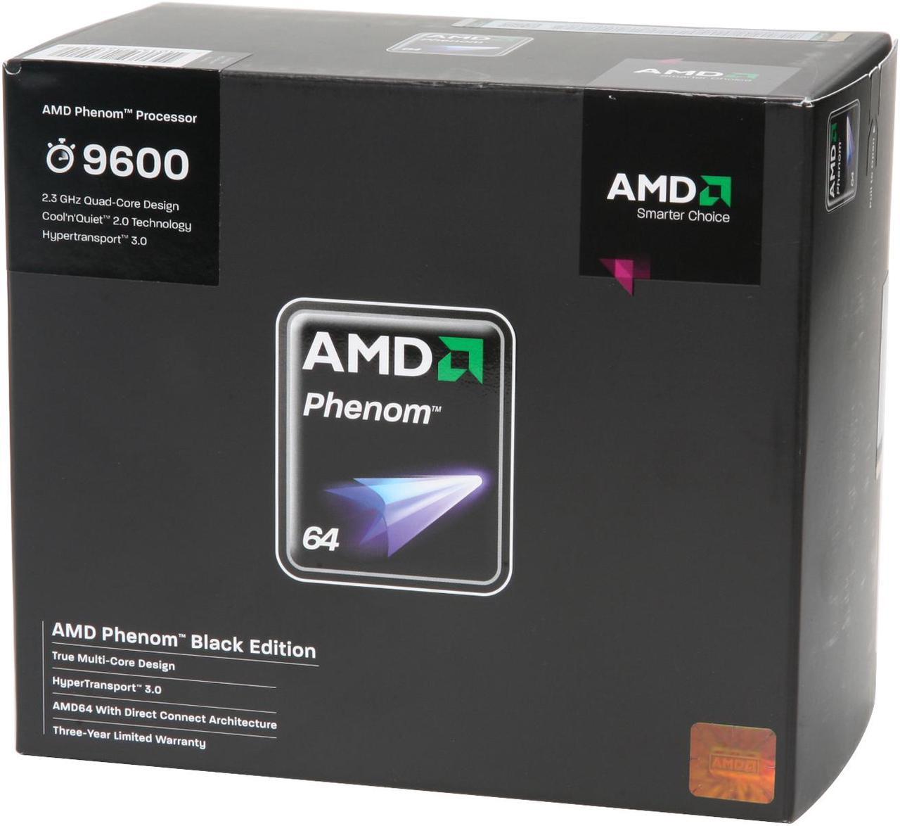 Main image of AMD Phenom 9600 Agena 2.3GHz 4 x 512KB L2 Cache 2MB L3 Cache Socket AM2+ 95W Quad-Core Processor