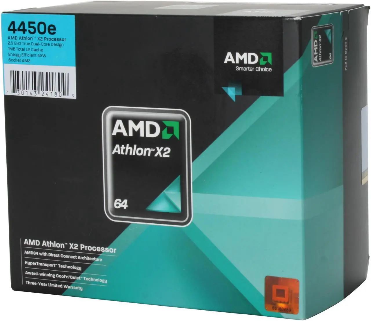 Main image of AMD Athlon X2 4450e Brisbane 2.3GHz 2 x 512KB L2 Cache Socket AM2 45W Dual-Core Processor