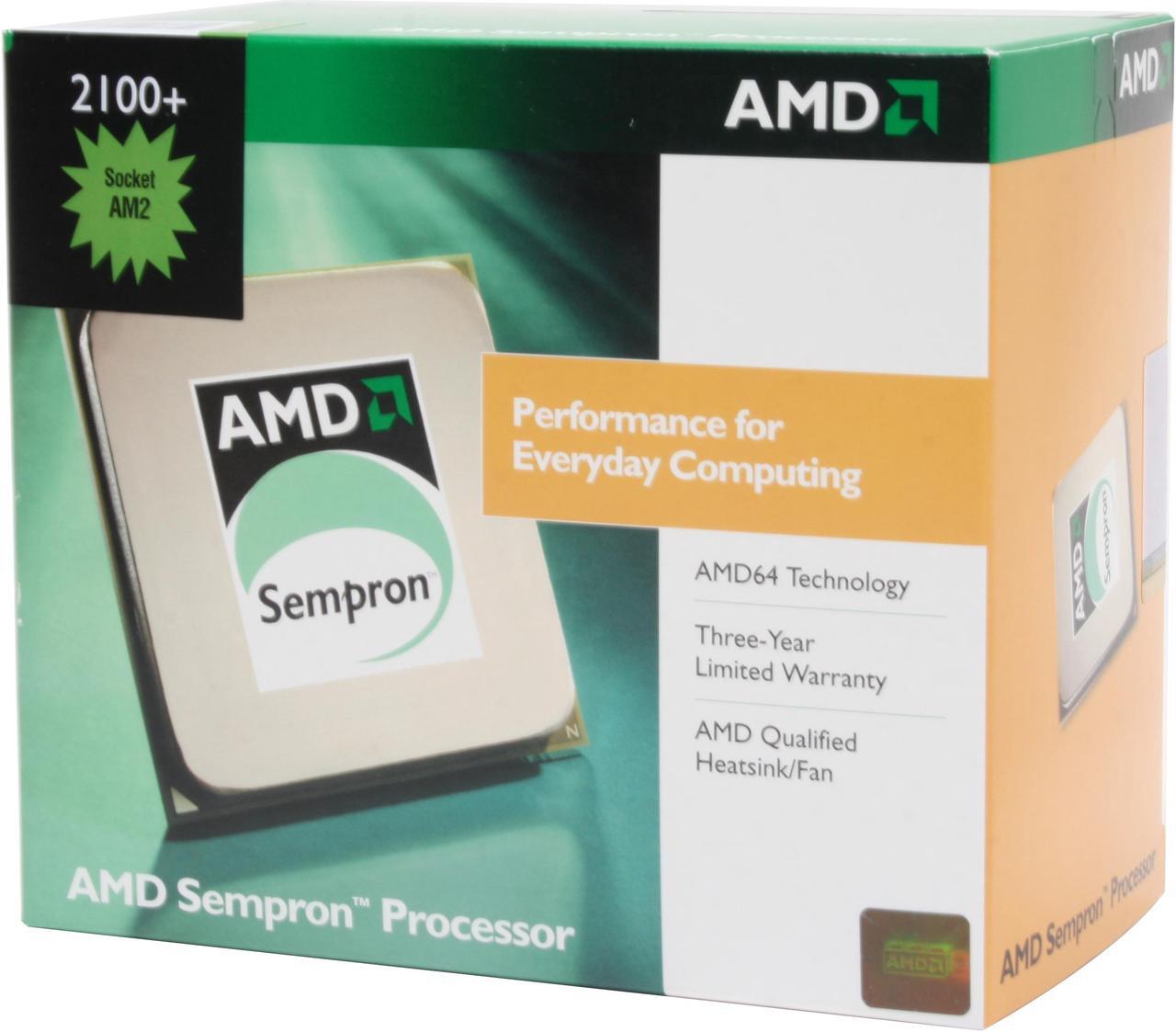Main image of AMD Sempron 2100+ Brisbane 1.8GHz 512KB L2 Cache Socket AM2 65W Dual-Core Processor