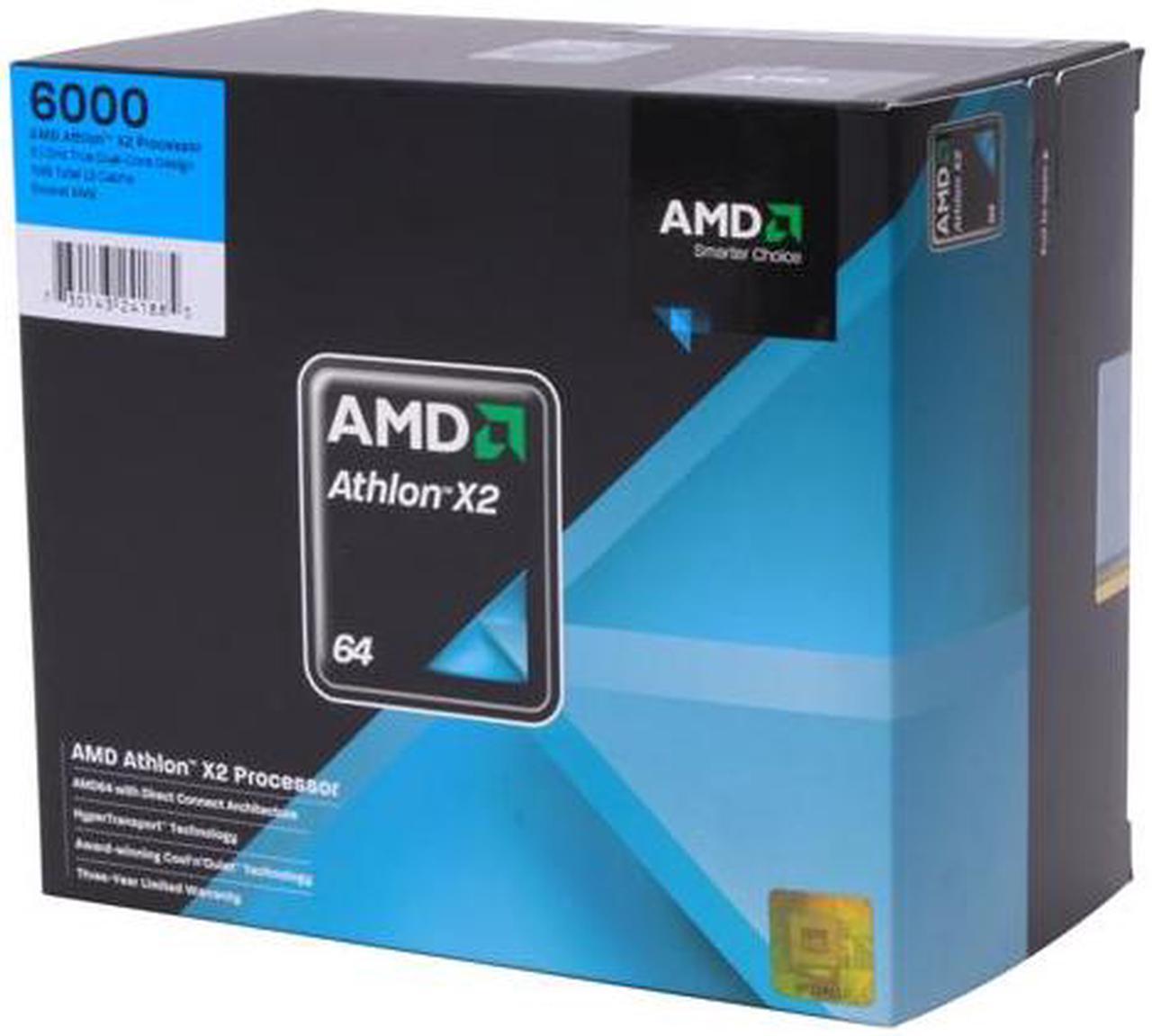 AMD Athlon 64 X2 6000 - Athlon 64 X2 Dual-Core 3.1 GHz Socket AM2 89W Processor - ADV6000DOBOX