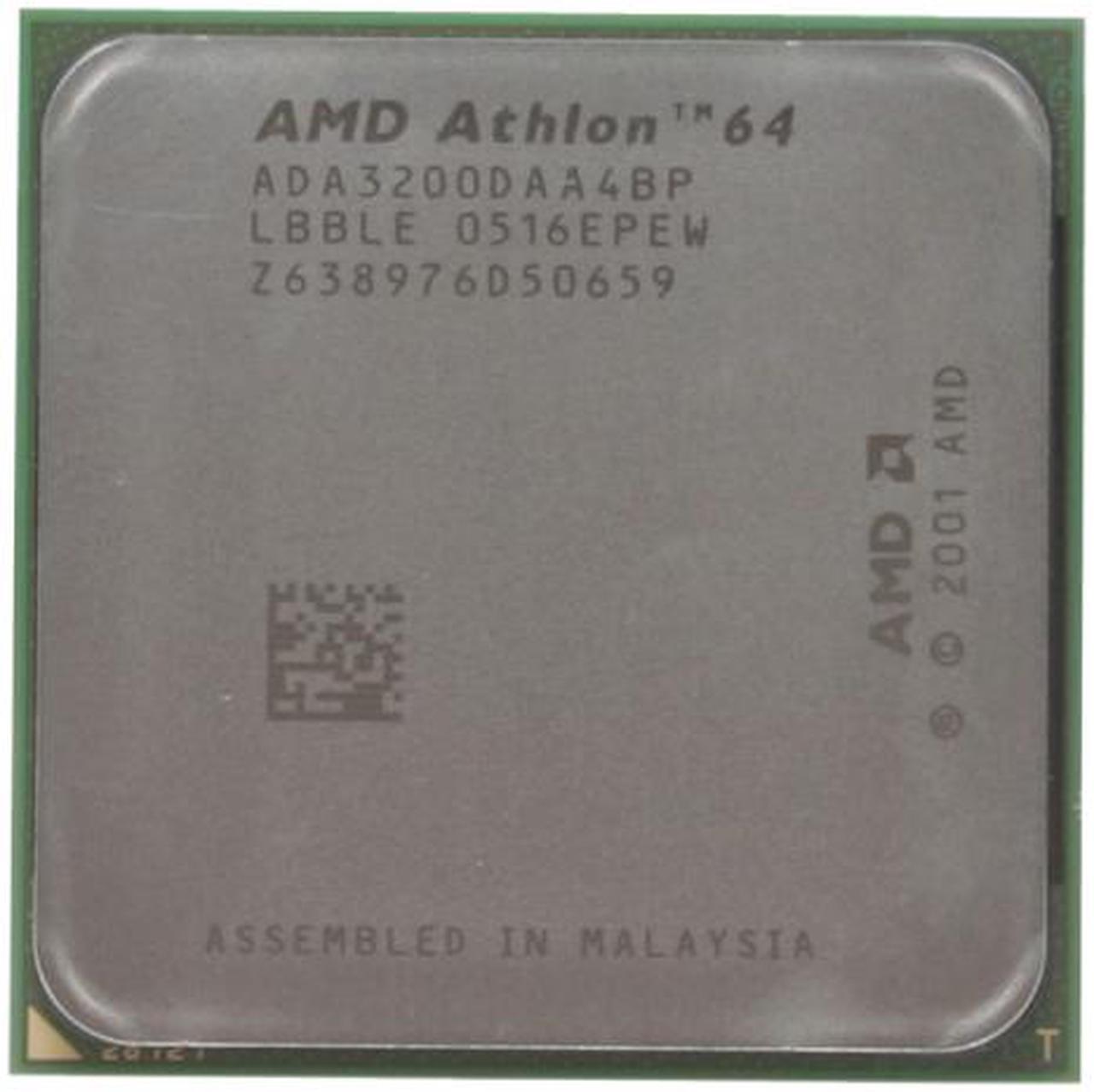 Main image of AMD Athlon 64 3200+ - Athlon 64 Venice Single-Core 2.0 GHz Socket 939 Processor - ADA3200DAA4BP - OEM
