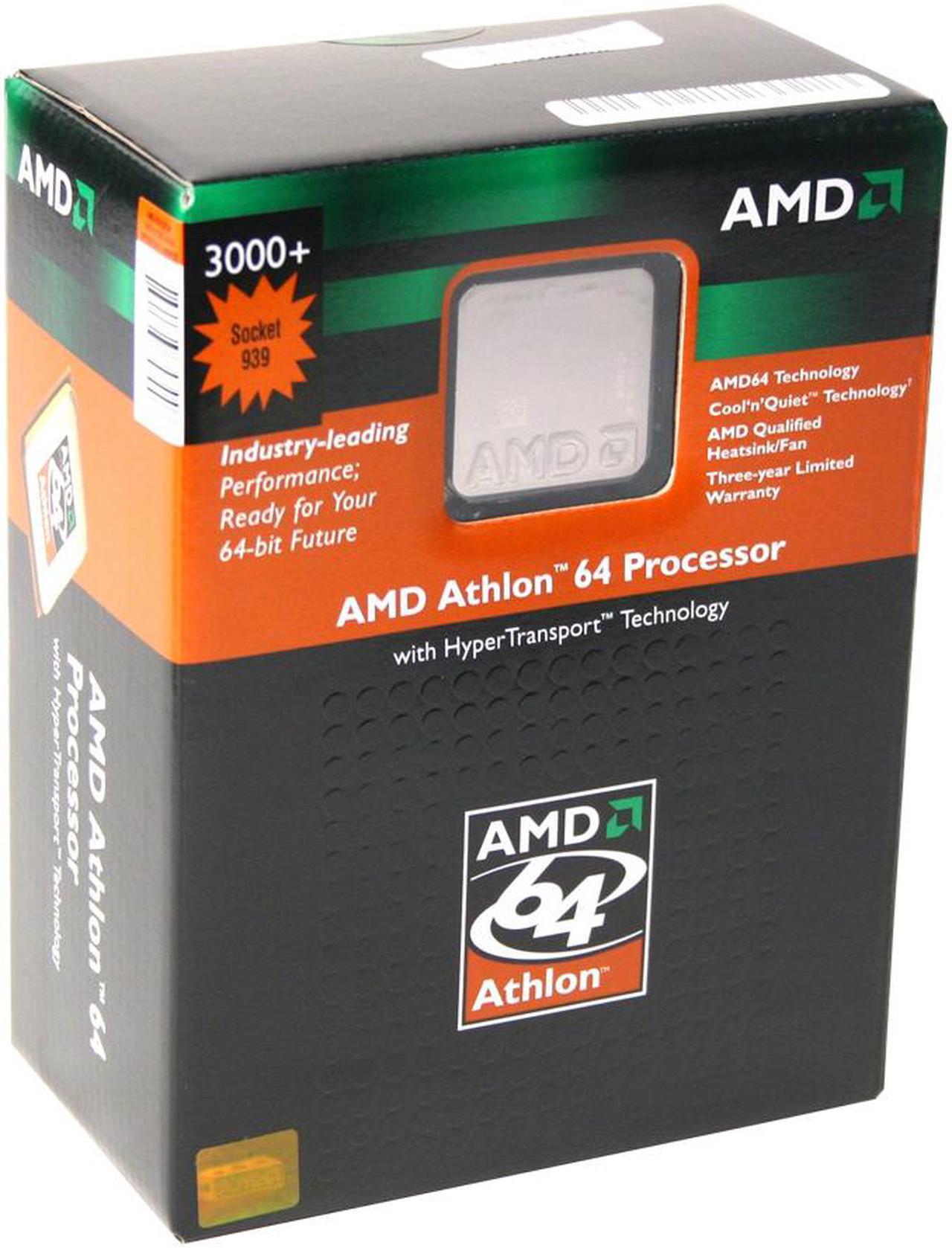 Main image of AMD Athlon 64 3000+ - Athlon 64 Venice Single-Core 1.8 GHz Socket 939 Processor - ADA3000BPBOX
