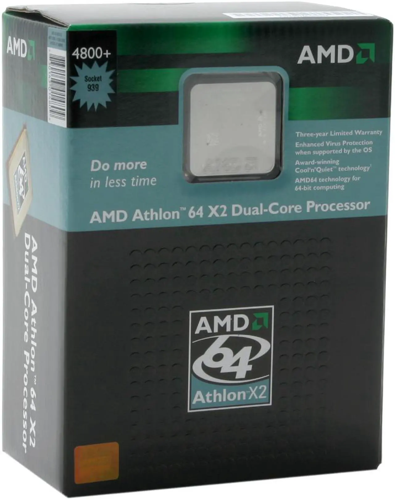 Main image of AMD Athlon 64 X2 4800+ - Athlon 64 X2 Toledo Dual-Core 2.4 GHz Socket 939 Processor - ADA4800CDBOX