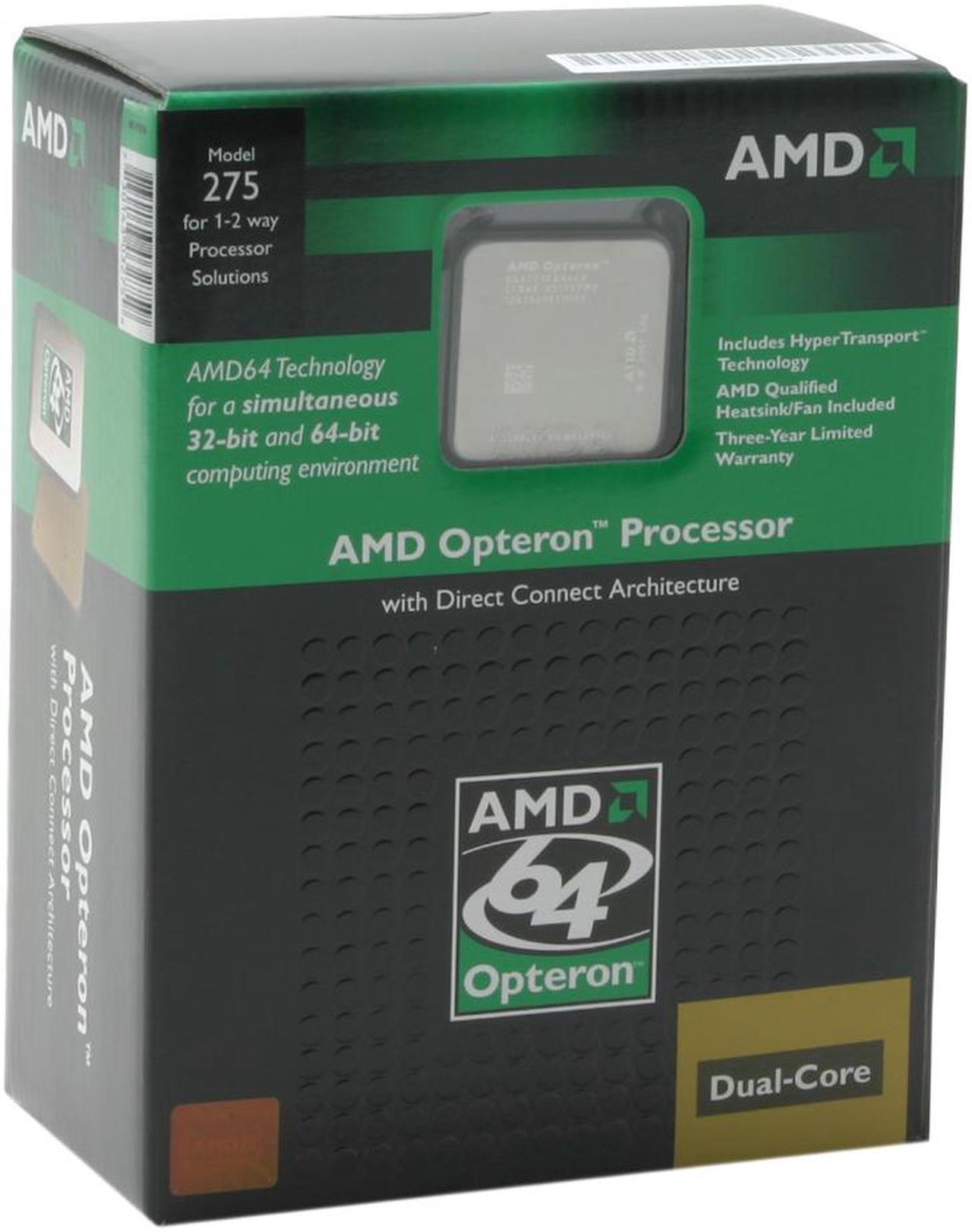 Main image of AMD Opteron 275 Italy 2.2 GHz 2 x 1MB L2 Cache Socket 940 95W OSA275CBBOX Processor