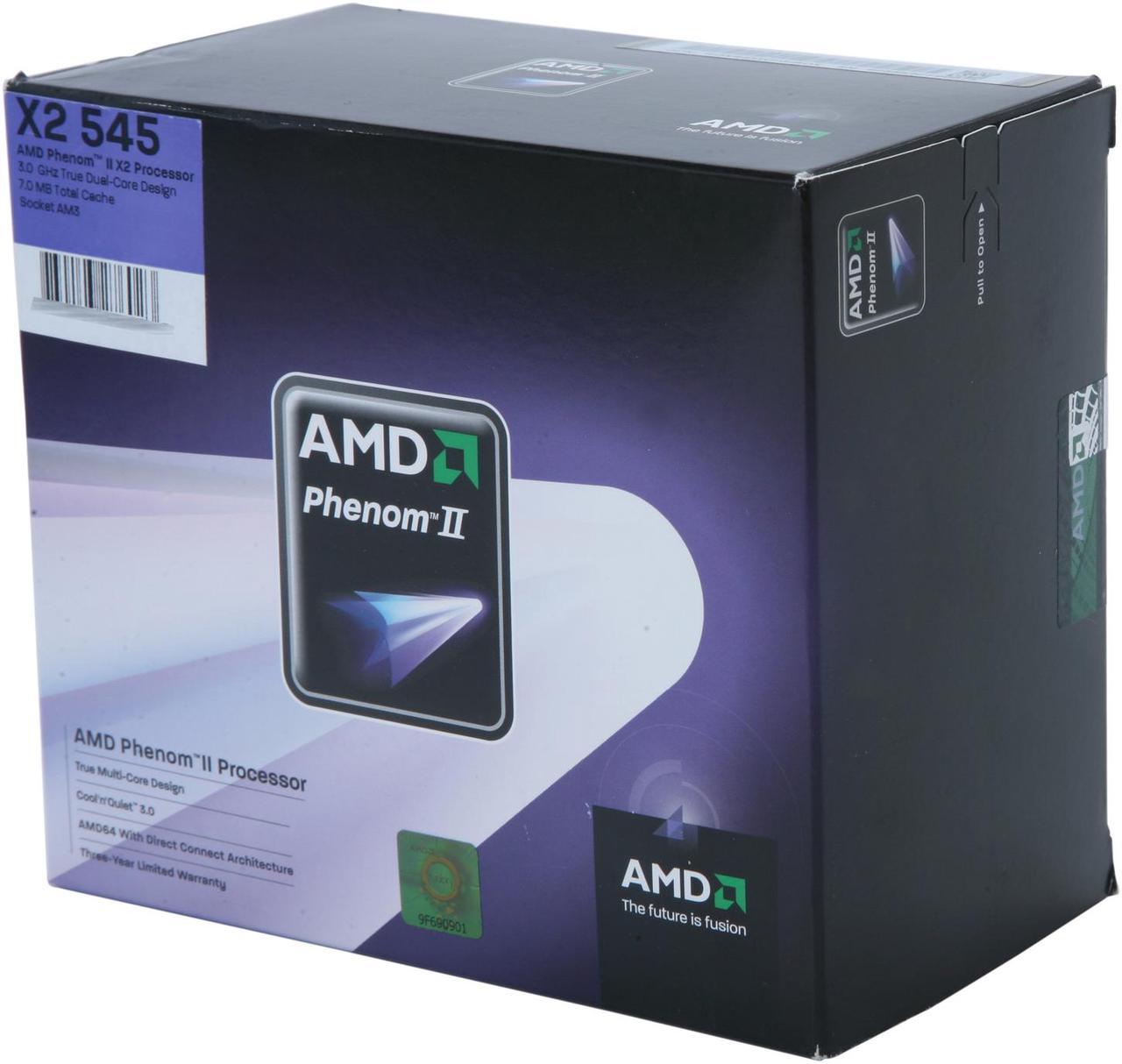 Main image of AMD Phenom II X2 545 - Phenom II X2 Callisto Dual-Core 3.0 GHz Socket AM3 80W Processor - HDX545WFGIBOX