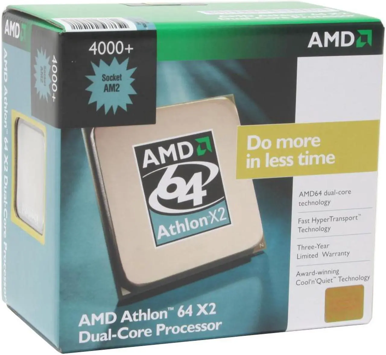 Main image of AMD Athlon 64 X2 4000+ - Athlon 64 X2 Windsor Dual-Core 2.0 GHz Socket AM2 Dual Core Processor - ADA4000CSBOX