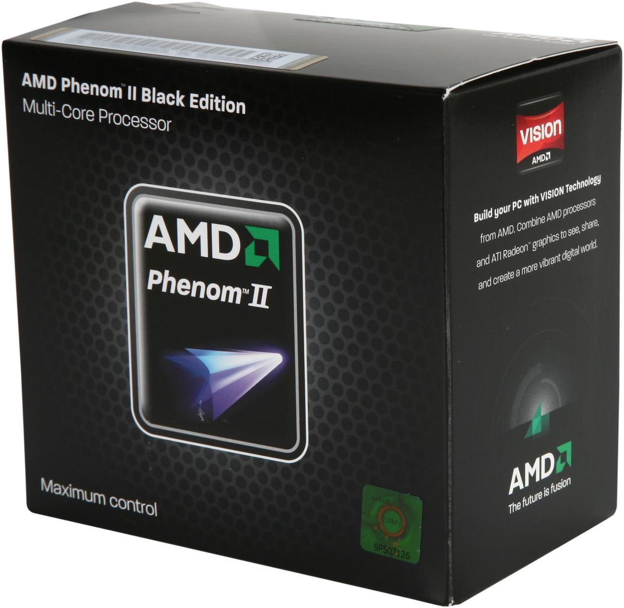 AMD Phenom II X4 955 Black Edition - Phenom II X4 Deneb Quad-Core 3.2 GHz Socket AM3 125W Processor - HDZ955FBGMBOX