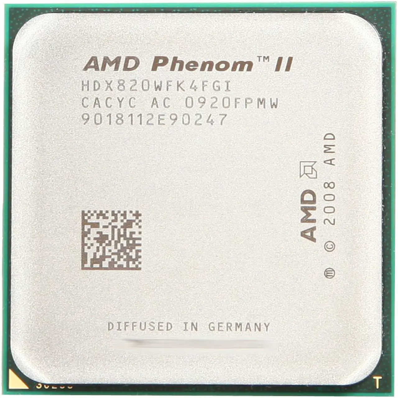 Alt view image 2 of 3 - AMD Phenom II X4 820 - Phenom II X4 Deneb Quad-Core 2.8 GHz Socket AM3 95W Processor - HDX820WFK4FGI - OEM