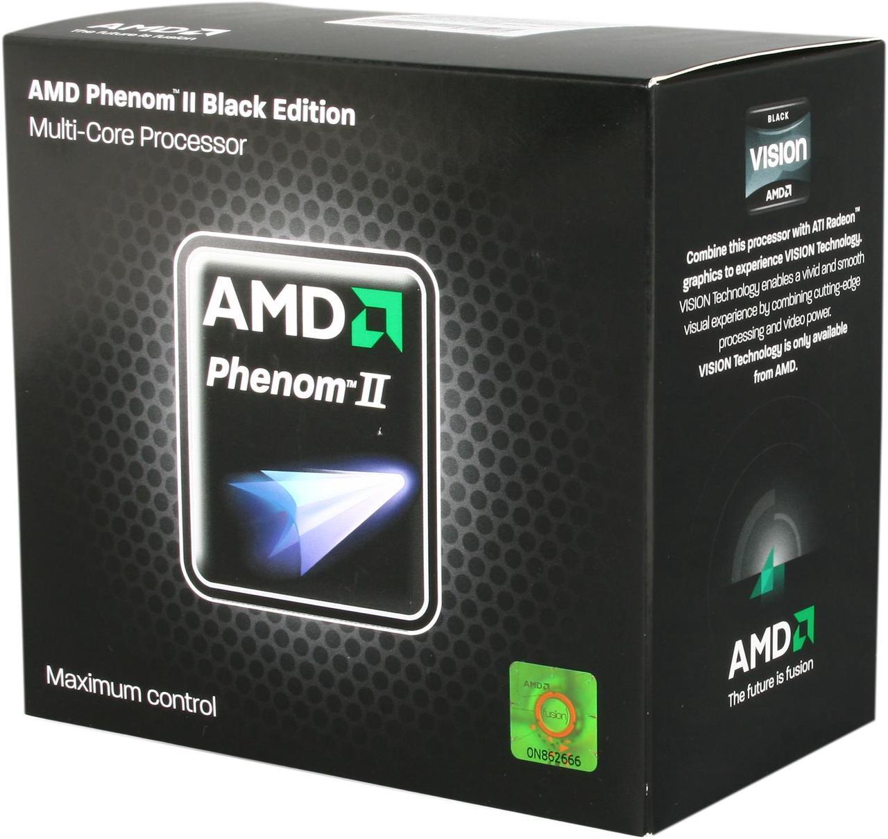 AMD Phenom II X6 1100T Black Edition - Phenom II X6 Thuban 6-Core 3.3GHz, 3.7GHz Turbo Socket AM3 125W Desktop Processor - HDE00ZFBGRBOX