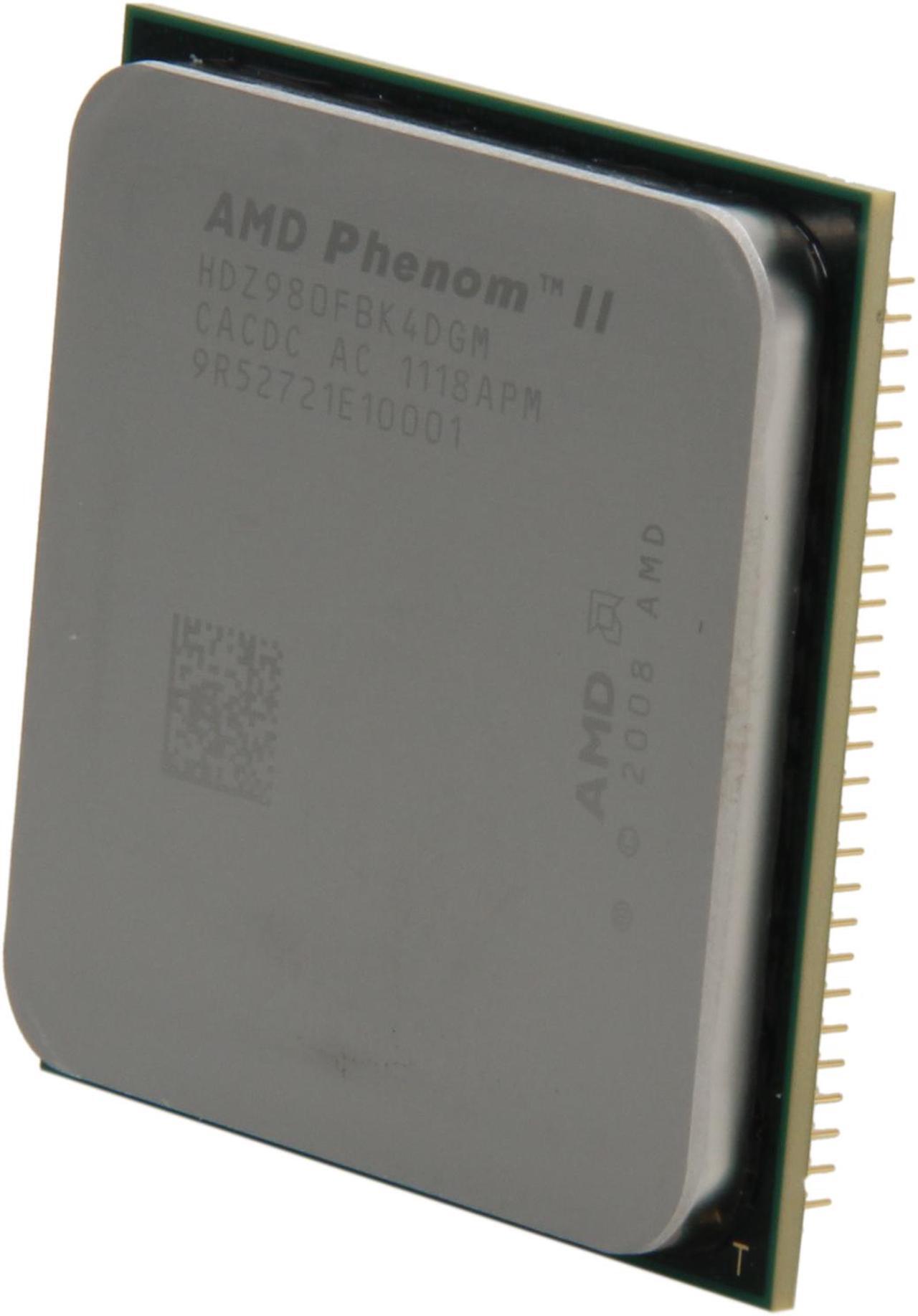 Main image of AMD Phenom II X4 980 Black Edition - Phenom II X4 Deneb Quad-Core 3.7 GHz Socket AM3 125W Desktop Processor - HDZ980FBK4DGM - OEM