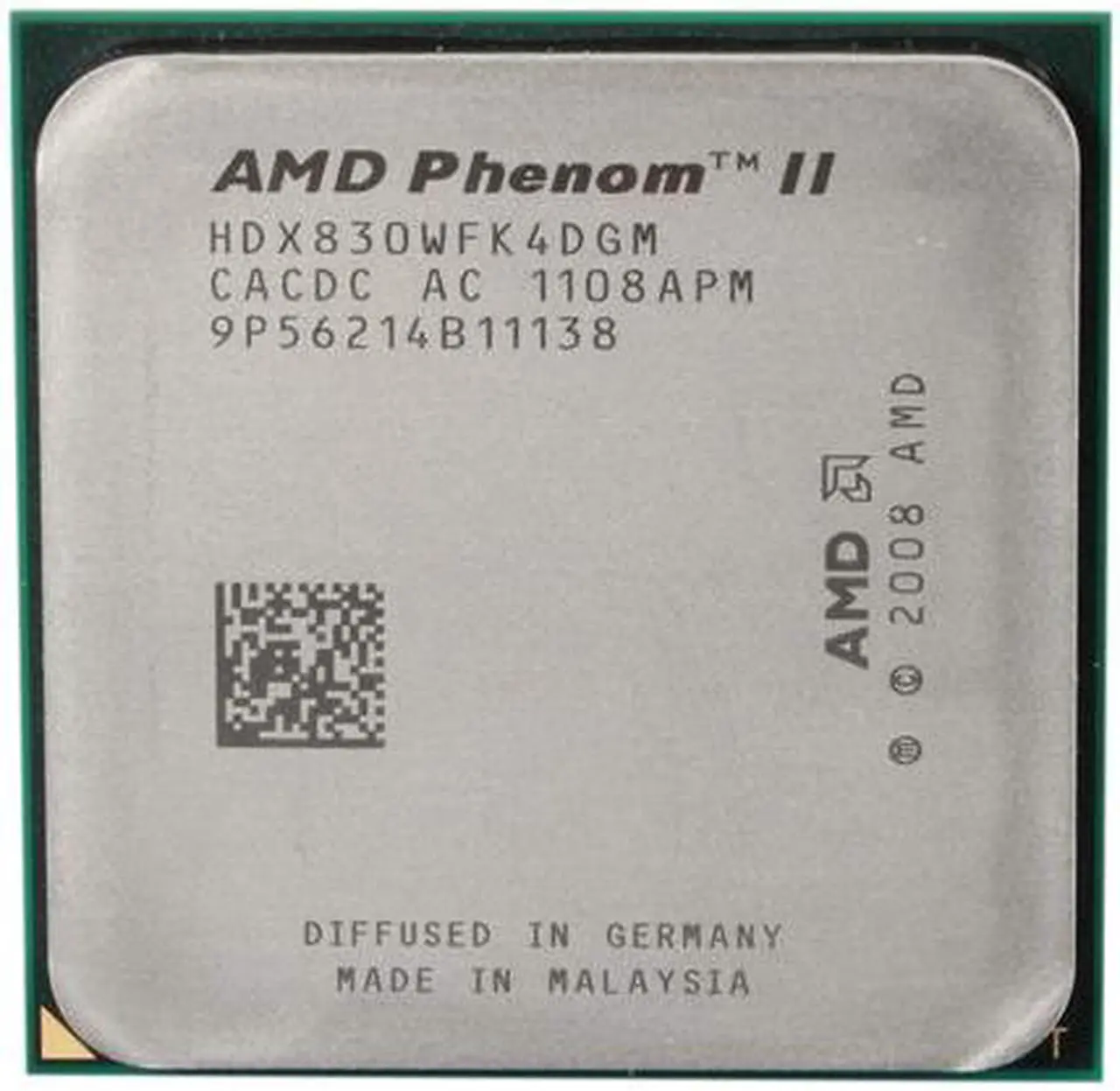 Alt view image 2 of 4 - AMD Phenom II X4 830 - Phenom II X4 Deneb Quad-Core 2.8 GHz Socket AM3 95W Desktop Processor - HDX830WFK4DGM - OEM