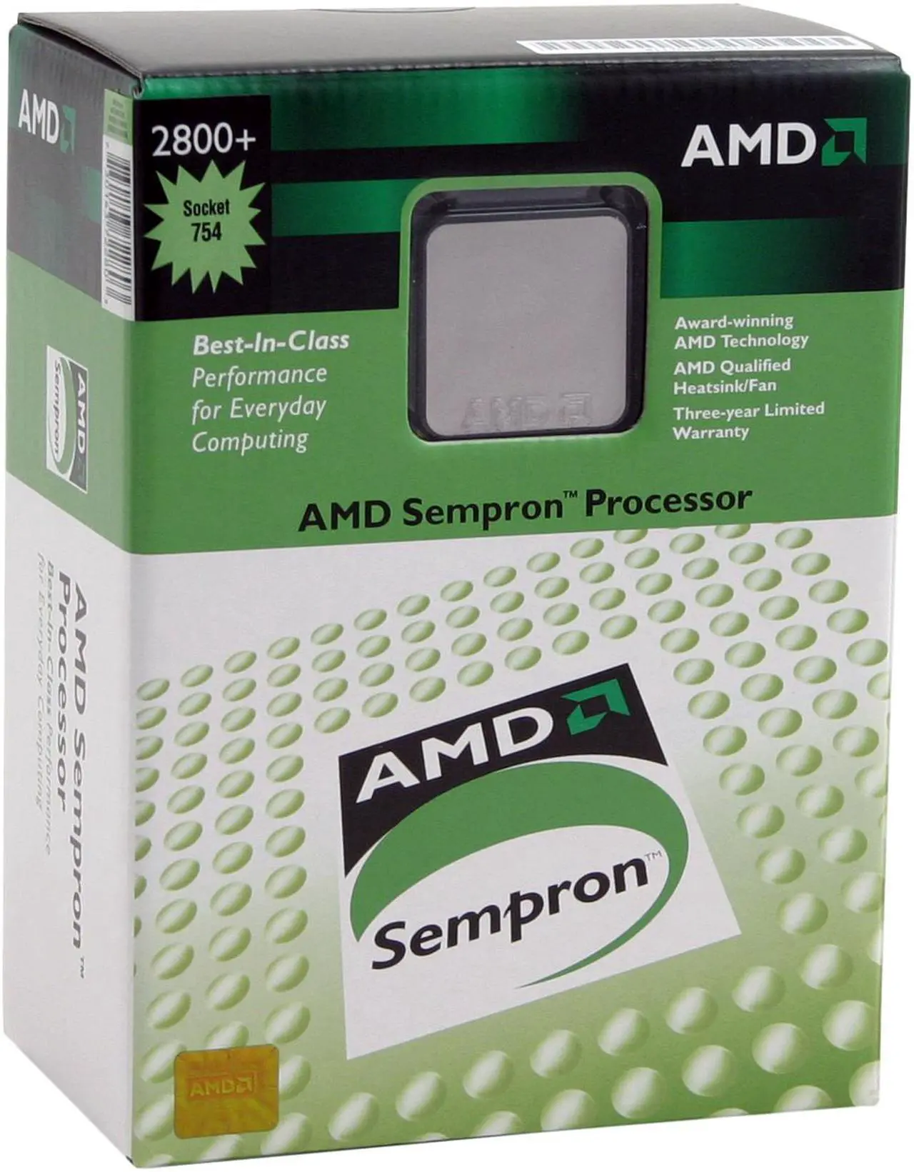 Main image of AMD Sempron 2800+ - Sempron Palermo 1.6 GHz Socket 754 Processor - SDA2800BABOX