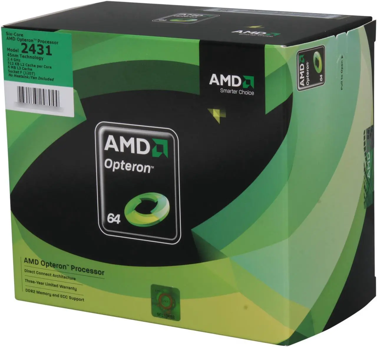 Main image of AMD Opteron 2431 Istanbul 2.4 GHz 6 x 512KB L2 Cache 6MB L3 Cache Socket F 115W OS2431WJS6DGNWOF Processor