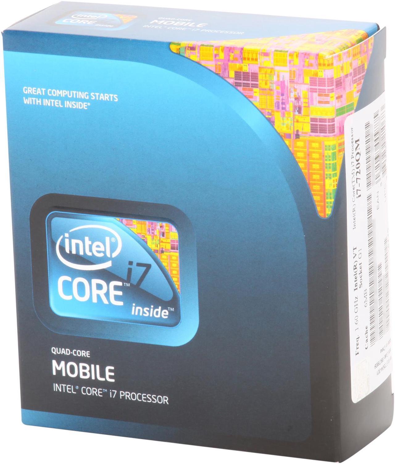 Main image of Intel Core i7-720QM Clarksfield 1.6 GHz 6MB L3 Cache Socket G1 45W Quad-Core BX80607I7720QM Mobile Processor
