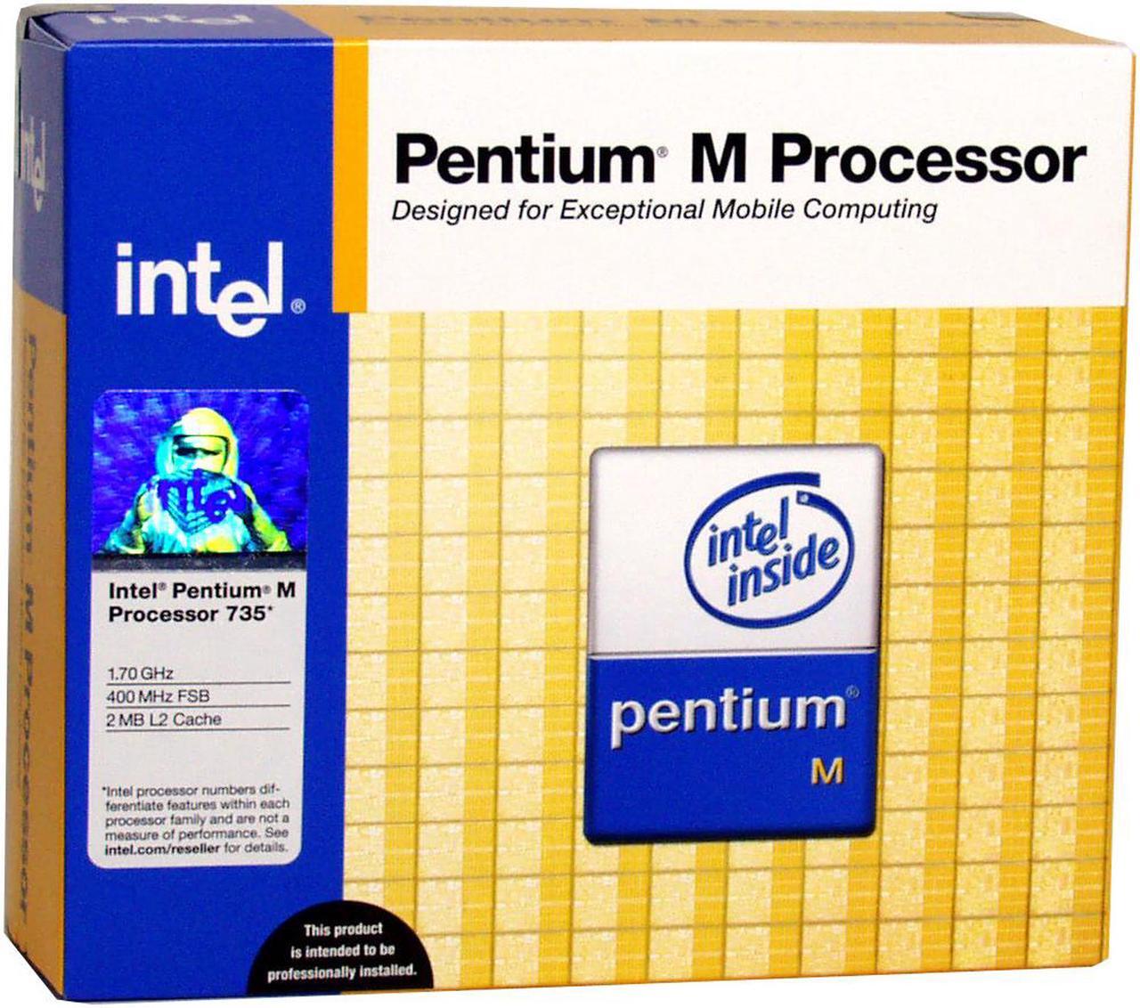 Main image of Intel Pentium M 735 - Pentium M Dothan Single-Core 1.7 GHz Socket 478 21W Processor - BXM80536GC1700F