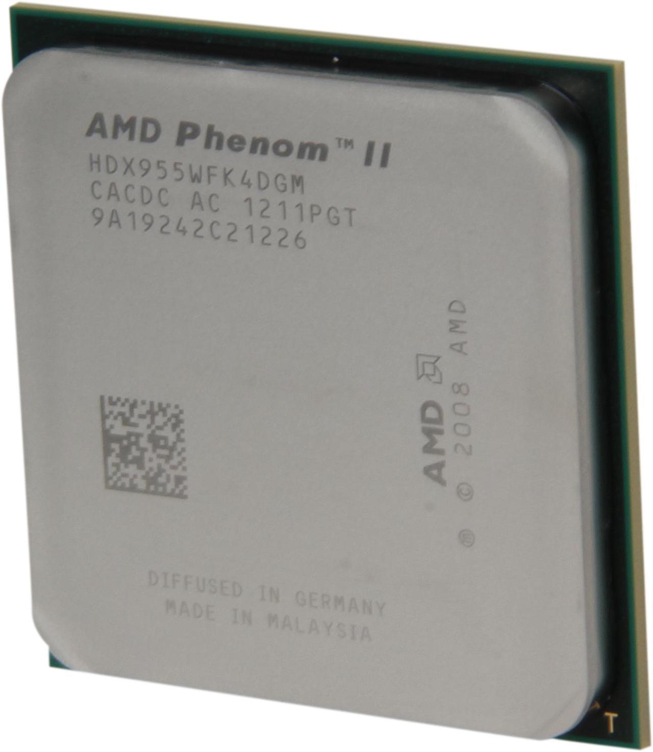 AMD Phenom II X4 955 - Phenom II X4 Deneb Quad-Core 3.2 GHz Socket AM3 95W Desktop Processor - HDX955WFK4DGM - OEM