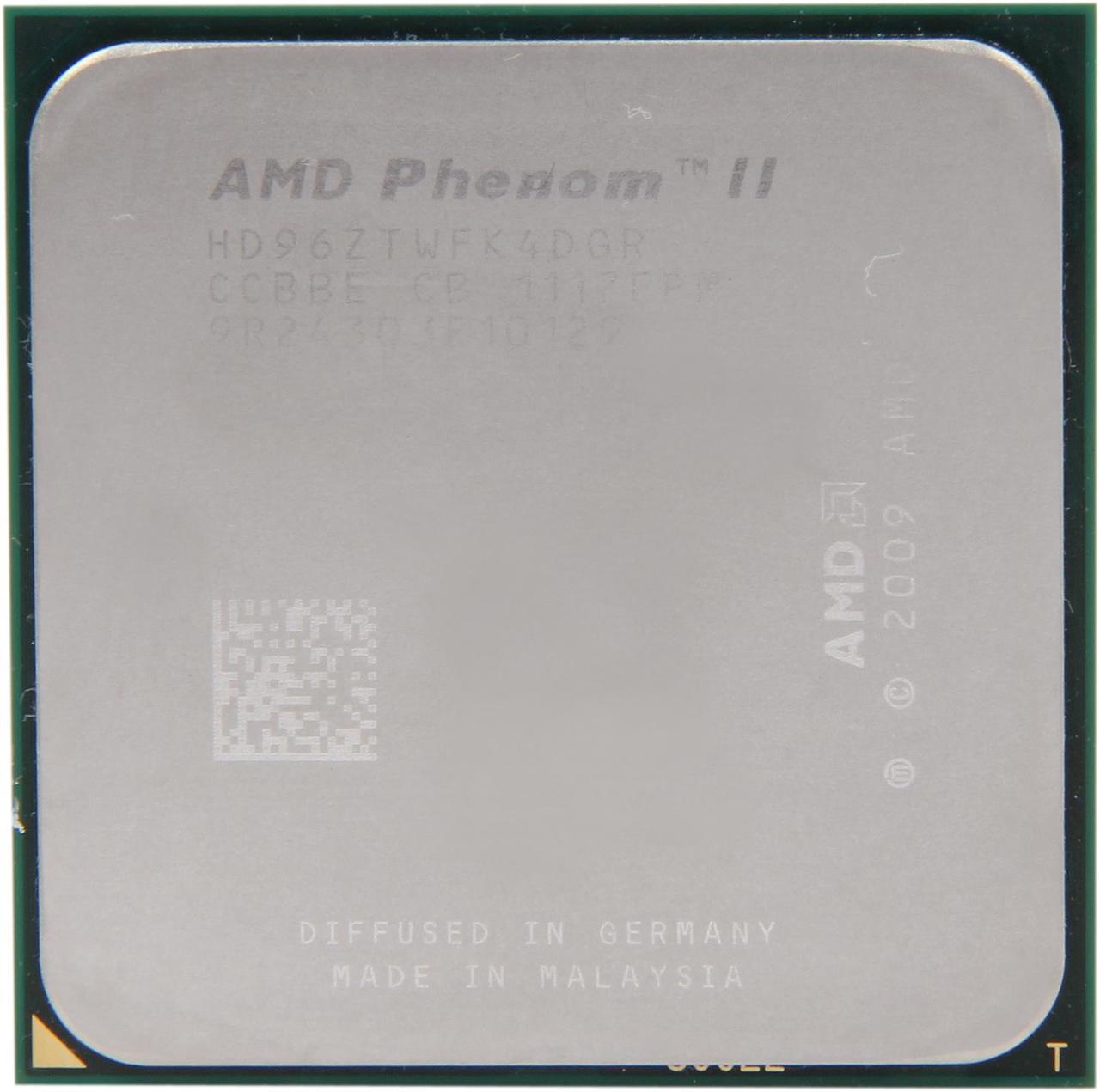 AMD Phenom II X4 960T - Phenom II X4 Zosma Quad-Core 3.0GHz (3.4GHz Turbo Boost) Socket AM3 95W Desktop Processor - HD96ZTWFK4DGR