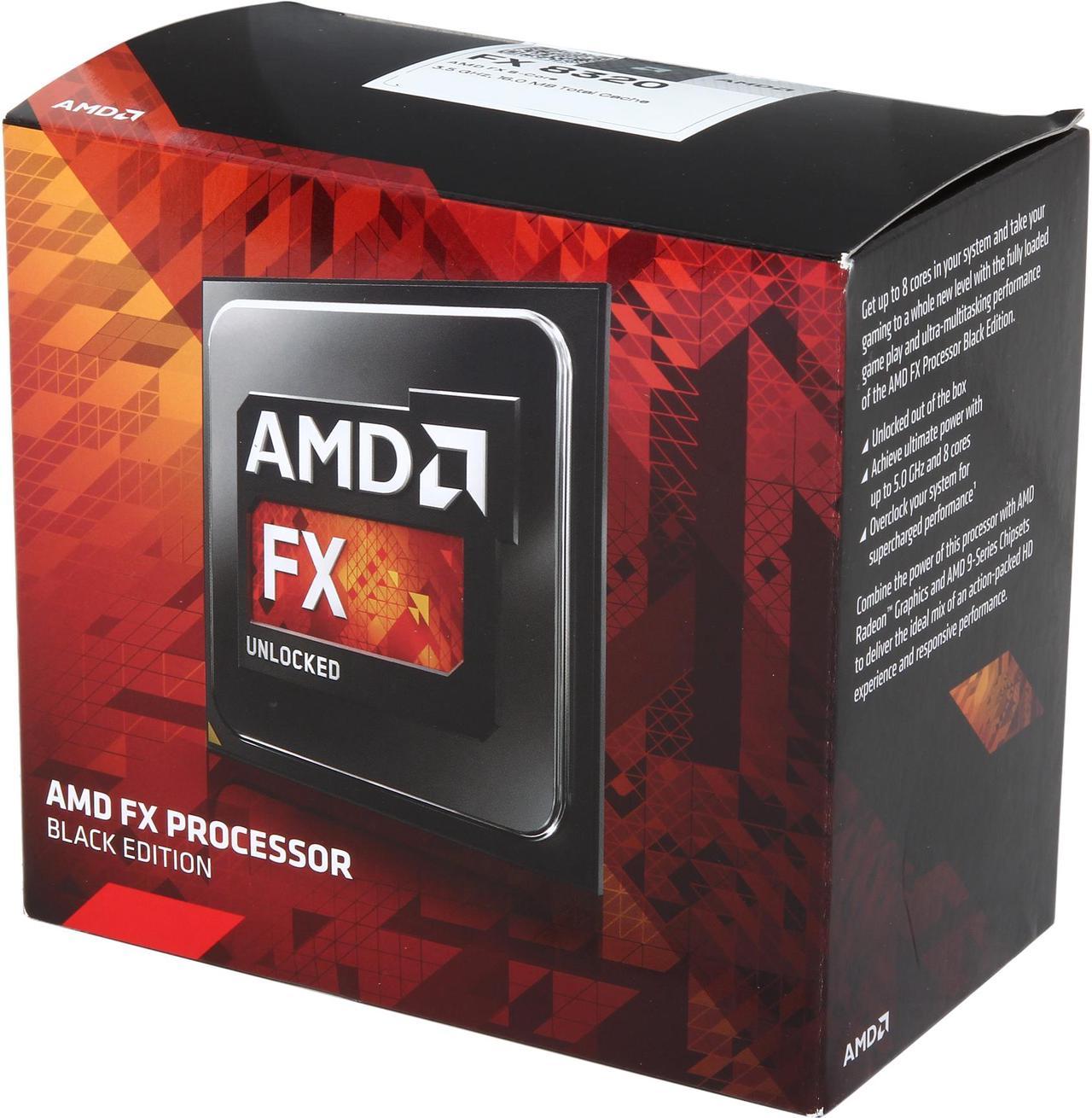 AMD FX-8320 - FX-8000 Series Vishera 8-Core 3.5 GHz (4.0 GHz Turbo) Socket AM3+ 125W Desktop Processor - FD8320FRHKBOX