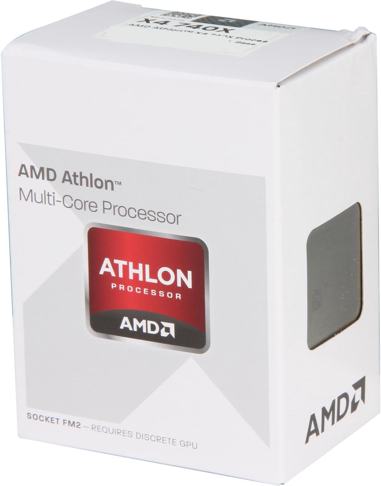 Main image of AMD Athlon X4 740 - Athlon X4 Trinity Quad-Core 3.2 GHz Socket FM2 65W Desktop Processor - AD740XOKHJBOX