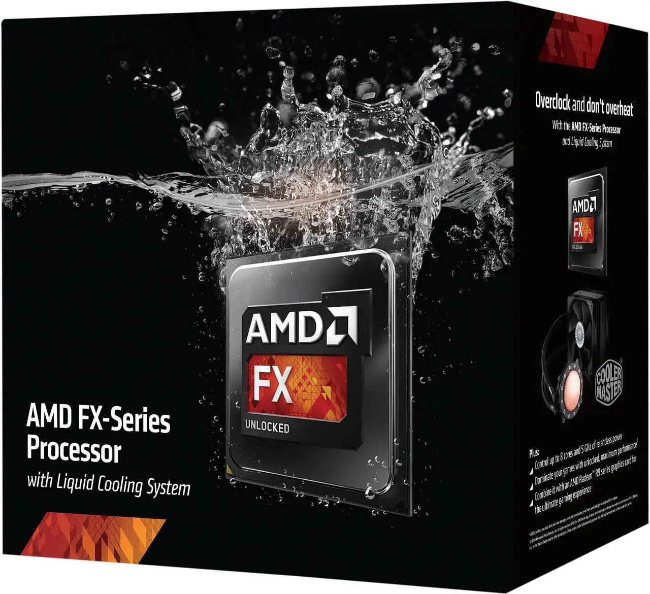 Main image of AMD FX-9370 Vishera 4.4GHz Socket AM3+ 220W 8-Core Desktop Processor - Black Edition FD9370FHHKWOX with Liquid Cooling Kit