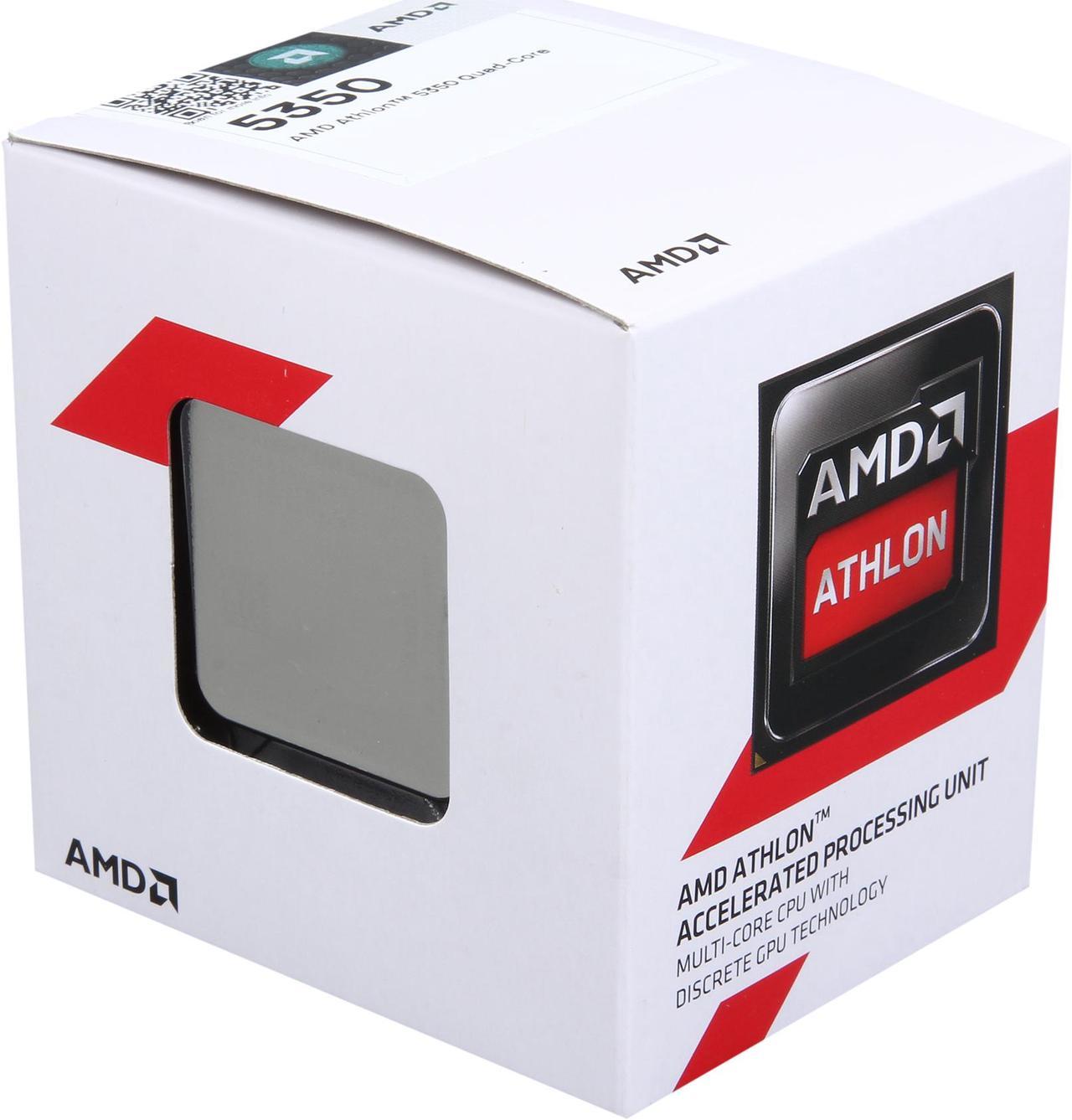 AMD Athlon 5350 - Athlon Kabini Quad-Core 2.05 GHz Socket AM1 25W AMD Radeon R3 Desktop Processor - AD5350JAHMBOX