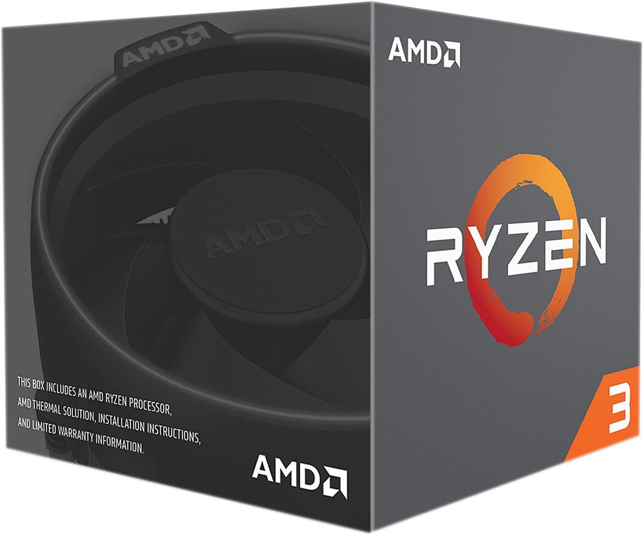 Alt view image 2 of 2 - AMD Ryzen 3 1st Gen - RYZEN 3 1300X Summit Ridge (Zen) 4-Core 3.5 GHz (3.7 GHz Turbo) Socket AM4 65W YD130XBBAEBOX Desktop Processor