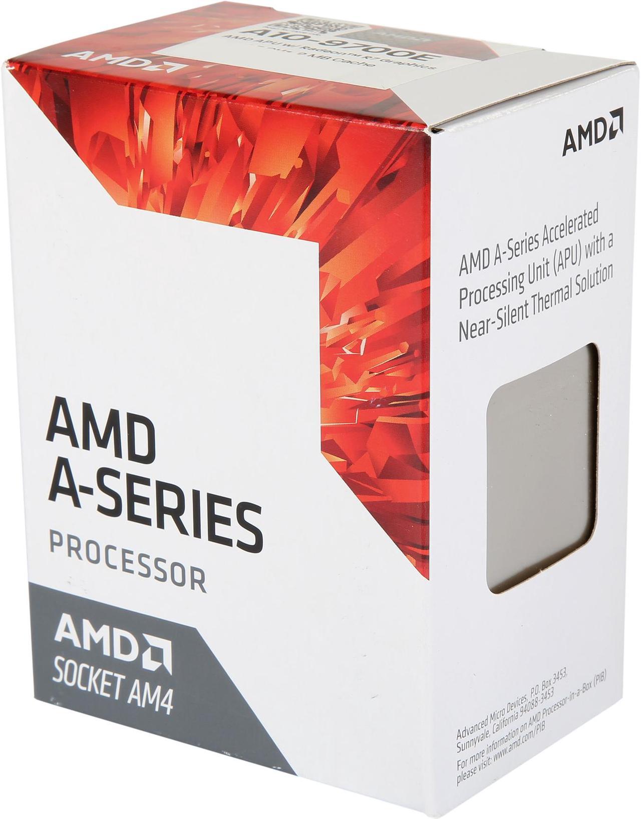 AMD A10-9700E Bristol Ridge Quad-Core 3.0 GHz Socket AM4 35W AD9700AHABBOX Desktop Processor Radeon R7