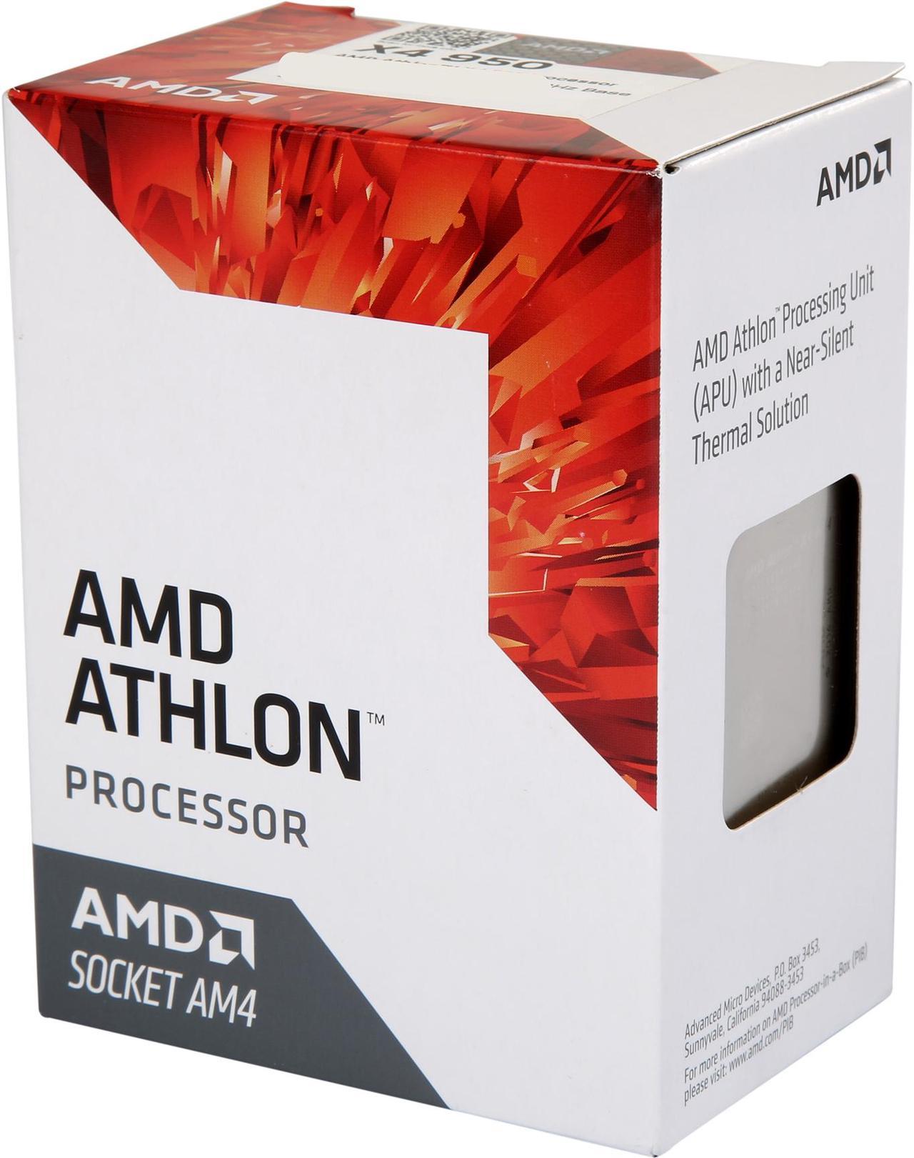 AMD Athlon X4 950 Bristol Ridge Quad-Core 3.5 GHz Socket AM4 65W AD950XAGABBOX Desktop Processor