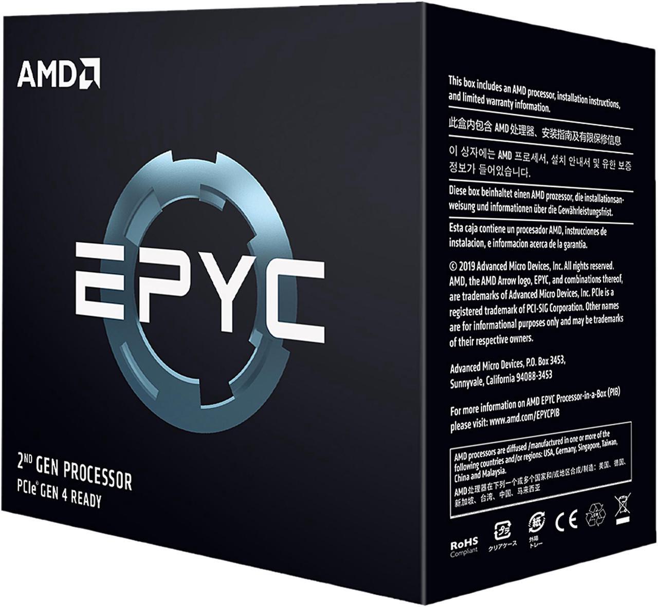Main image of AMD EPYC 7002 (2nd Gen) 7502P Dotriaconta-core (32 Core) 2.50 GHz Processor-Retail Pack-128 MB L3 Cache -16 MB L2 Cache - 64-bit Processing - 3.35 GHz Overclocking Speed - 7 nm - Socket SP3 - 180W