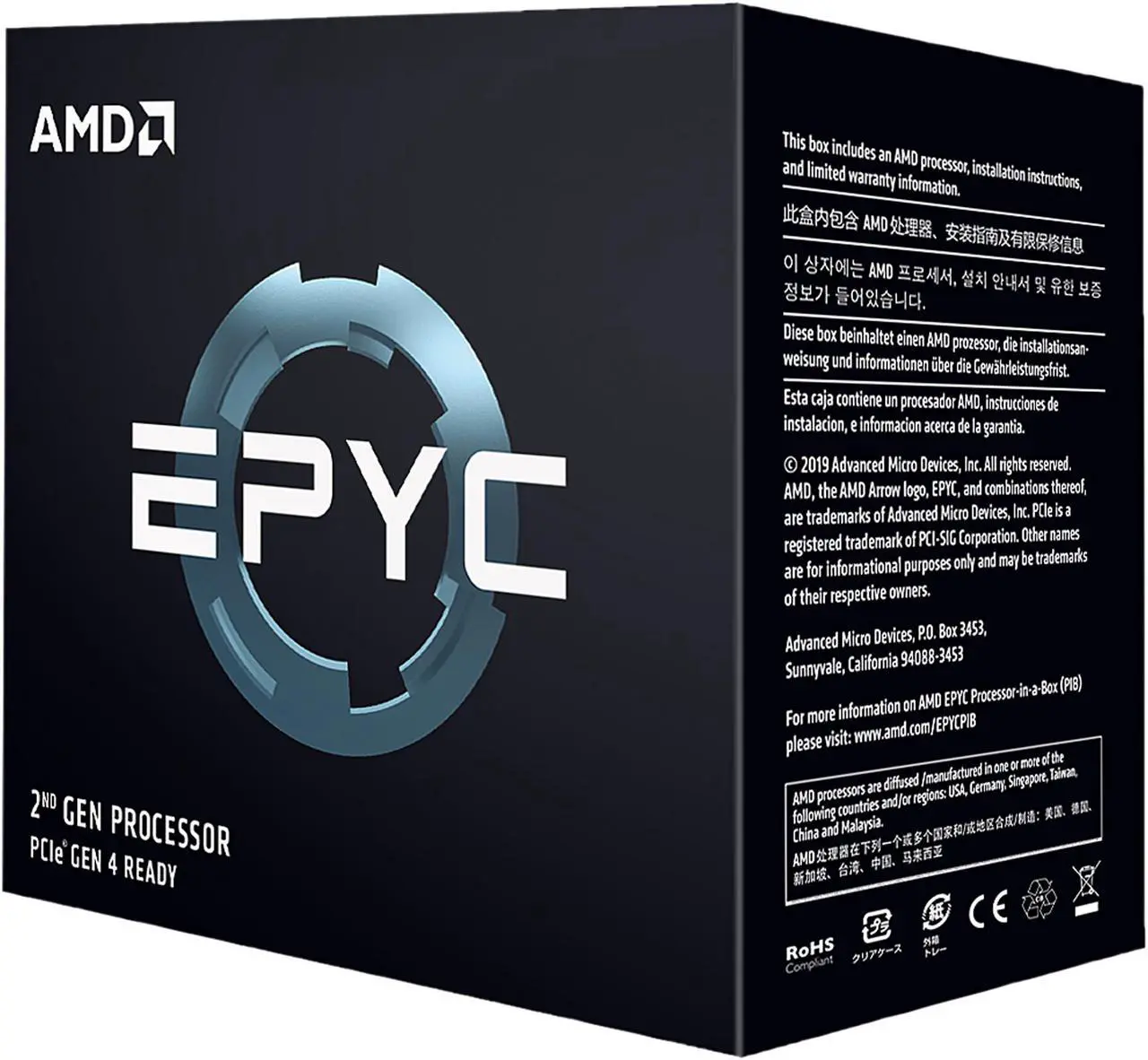 Main image of AMD EPYC Rome 7232P 8-Core 3.1 GHz (3.2 GHz Max Boost) Socket SP3 120W 100-100000081WOF Server Processor