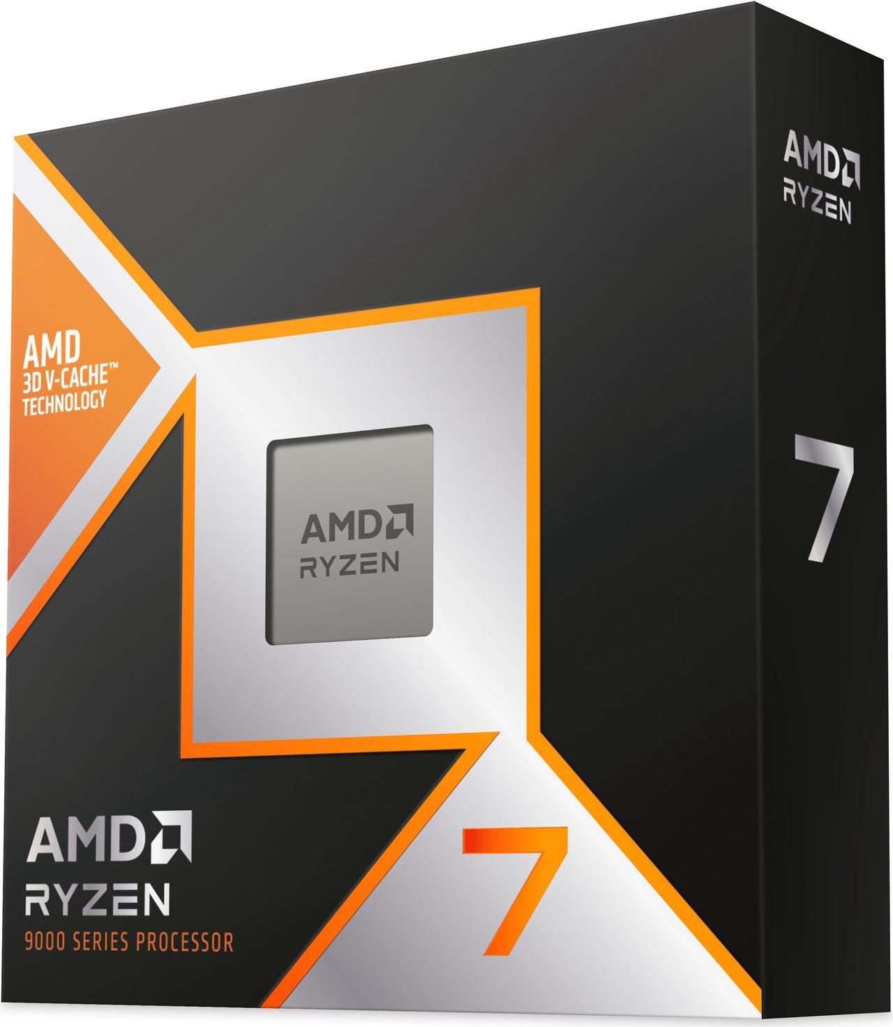 AMD Ryzen 7 9800X3D - Ryzen 7 9000 Series Zen 5 8-Core 5.2 GHz - Socket AM5 120W - AMD Radeon Graphics Desktop Processor - 100-100001084WOF