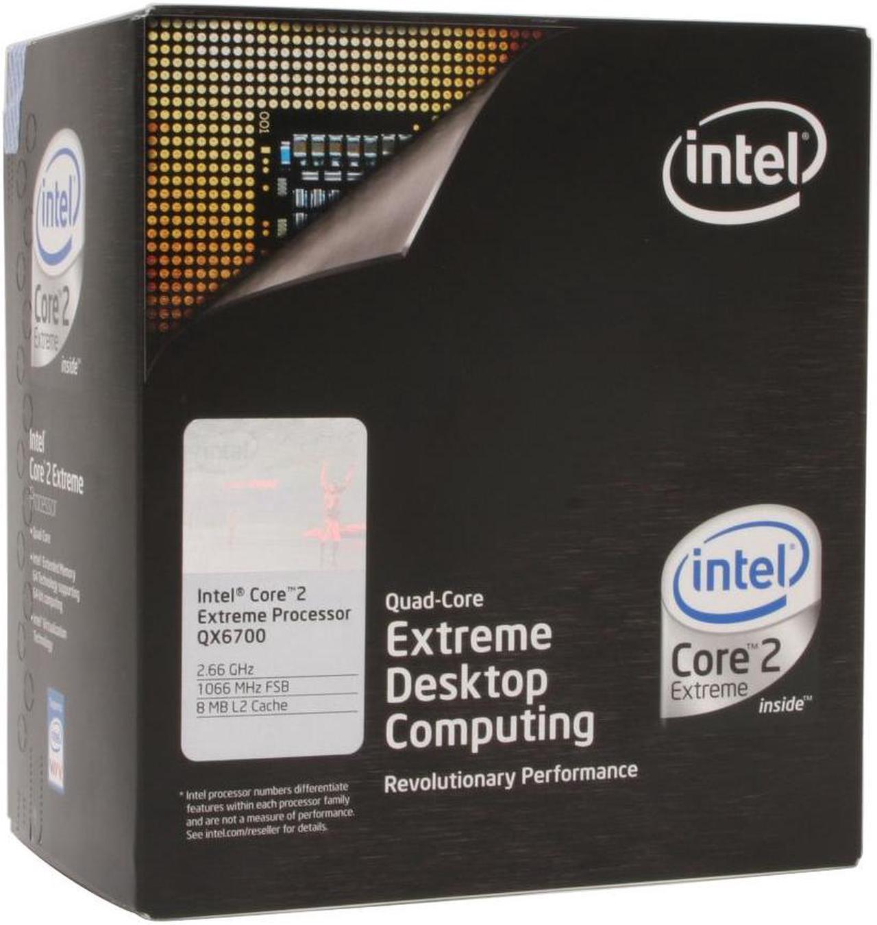 Main image of Intel Core 2 Extreme QX6700 - Core 2 Extreme Kentsfield Quad-Core 2.66 GHz LGA 775 130W Processor - BX80562QX6700