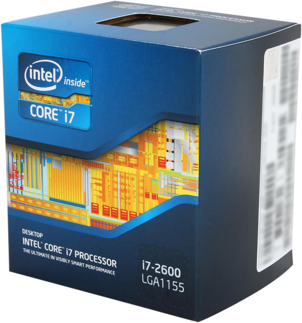 Intel Core i7-2600 - Core i7 2nd Gen Sandy Bridge Quad-Core 3.4GHz (3.8GHz Turbo Boost) LGA 1155 95W Intel HD Graphics 2000 Desktop Processor - BX80623I72600