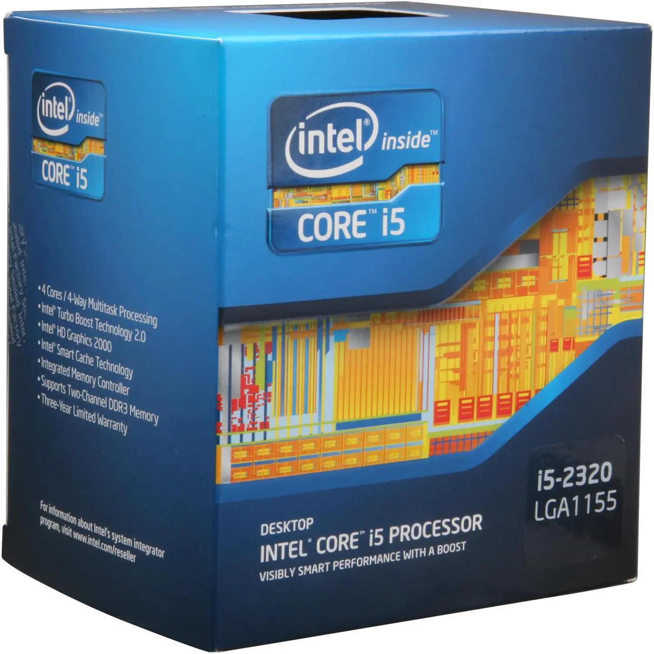 Main image of Intel Core i5-2320 - Core i5 2nd Gen Sandy Bridge Quad-Core 3.0GHz (3.3GHz Turbo Boost) LGA 1155 95W Intel HD Graphics 2000 Desktop Processor - BX80623I52320