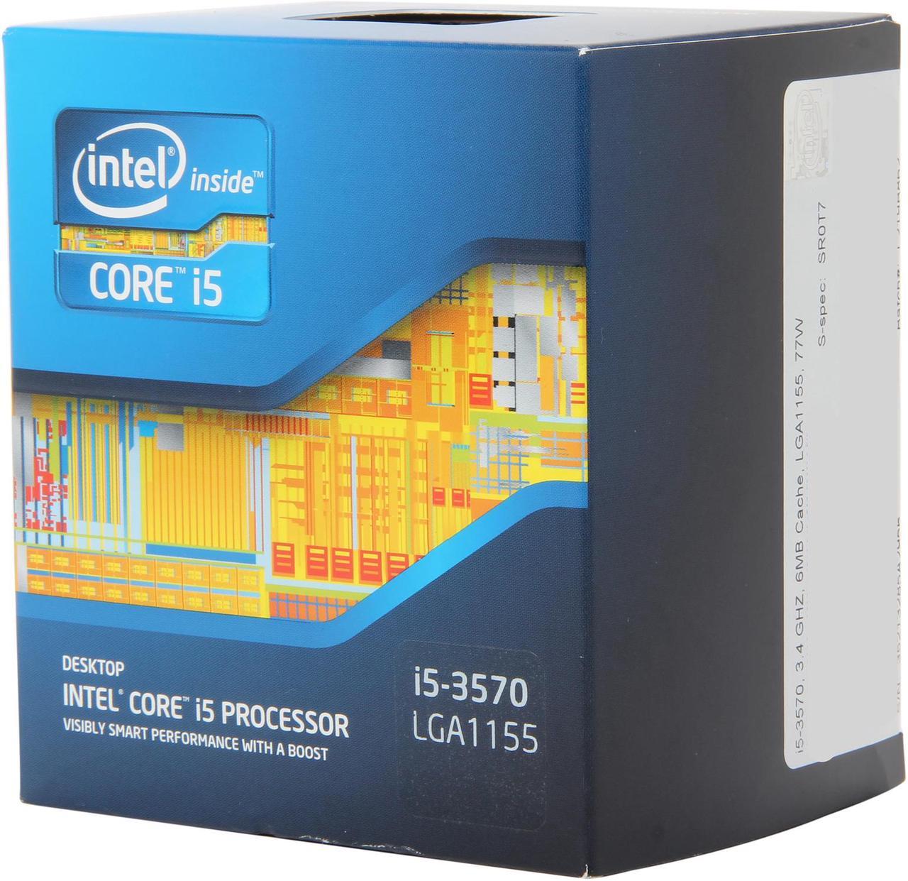 Intel Core i5-3570 - Core i5 3rd Gen Ivy Bridge Quad-Core 3.4GHz (3.8GHz Turbo Boost) LGA 1155 77W Intel HD Graphics 2500 Desktop Processor - BX80637i53570