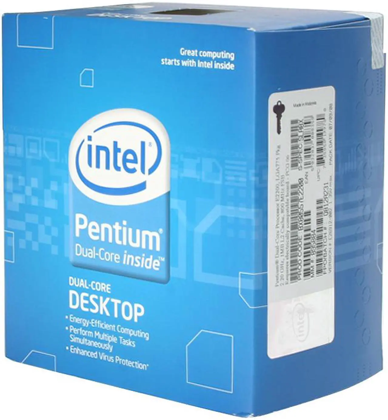 Main image of Intel Pentium E2200 - Pentium Allendale Dual-Core 2.2 GHz LGA 775 65W Processor - BX80557E2200