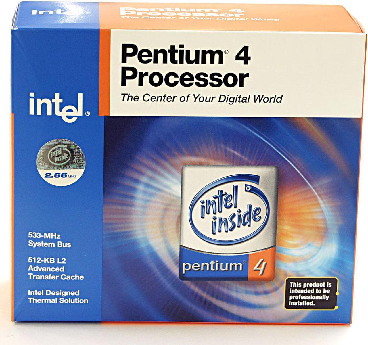 Main image of Intel Pentium 4 2.66 - Pentium 4 Northwood Single-Core 2.66 GHz Socket 478 Processor - BX80532PE2667D