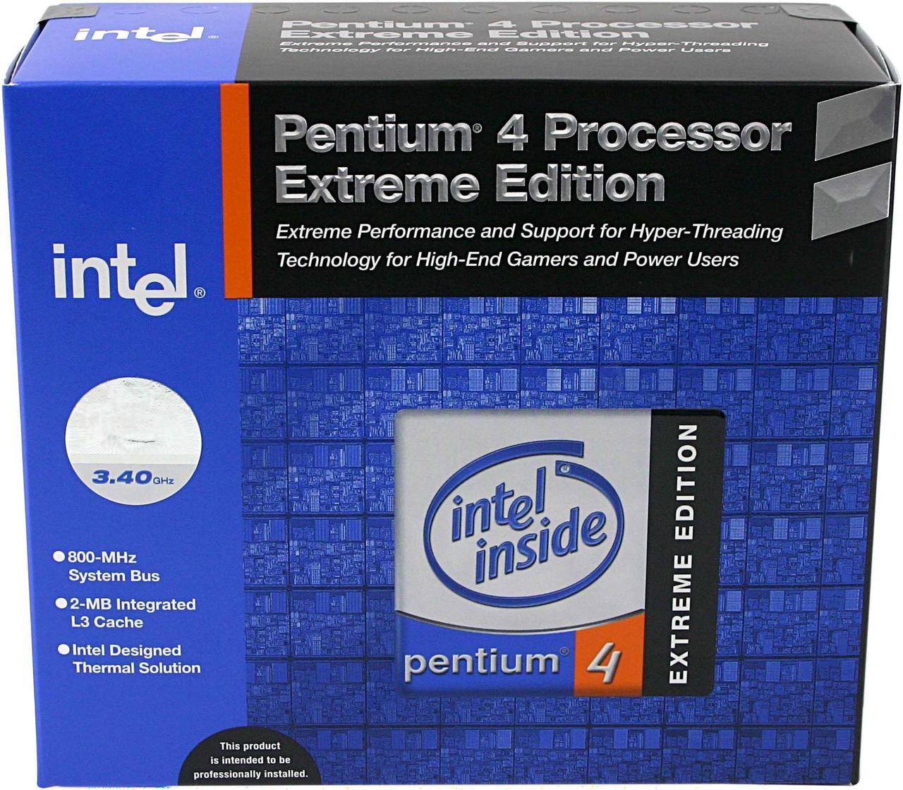 Intel Pentium 4 Extreme Edition 3.4 - Pentium 4 Gallatin Single-Core 3.4 GHz Socket 478 Processor - BX80532PG3400F