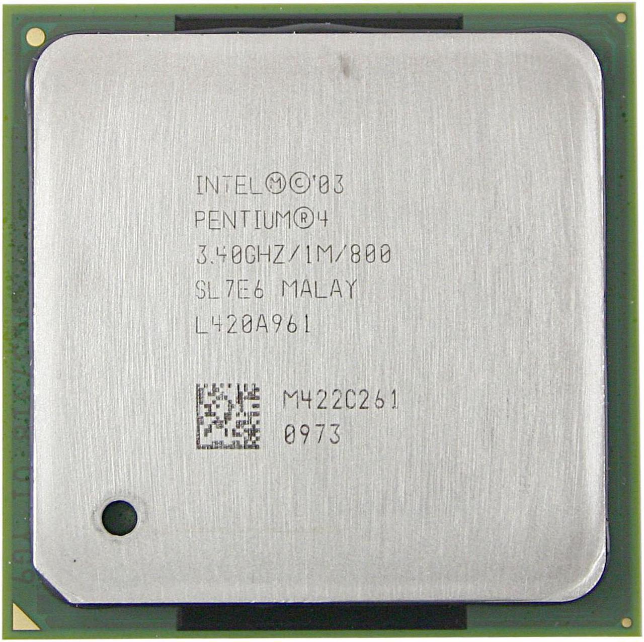 Main image of Intel Pentium 4 3.4 - Pentium 4 Prescott 3.4 GHz Socket 478 Processor - RK80546PG0961M - OEM