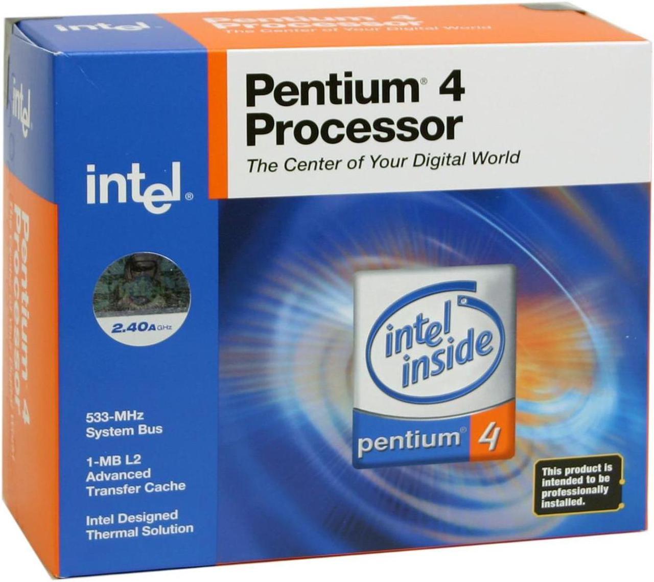 Intel Pentium 4 2.4A - Pentium 4 Prescott Single-Core 2.4 GHz Socket 478 Processor - BX80546PE2400E