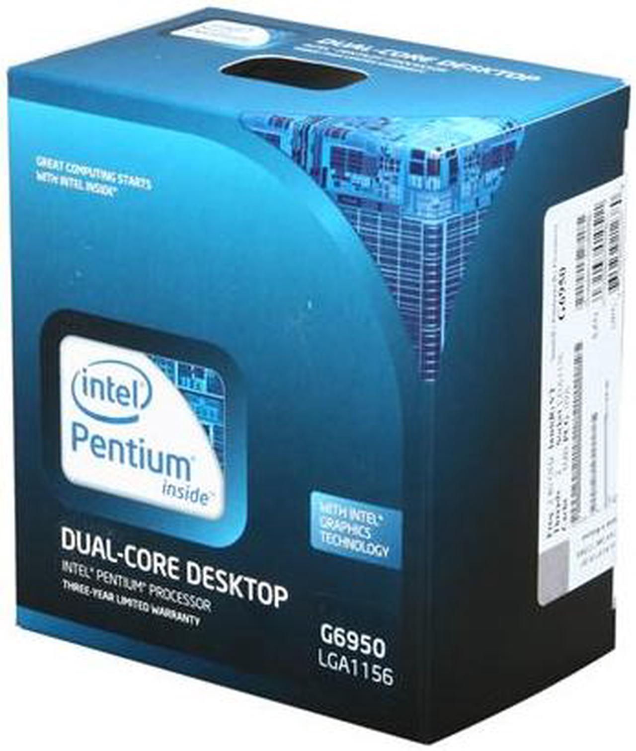 Intel Pentium G6950 - Pentium Clarkdale Dual-Core 2.8 GHz LGA 1156 73W Intel HD Graphics Desktop Processor - BX80616G6950