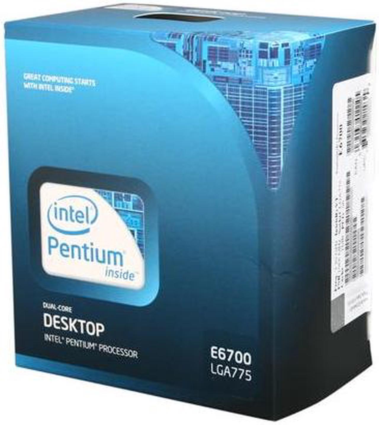 Intel Pentium E6700 - Pentium Wolfdale Dual-Core 3.2 GHz LGA 775 65W Desktop Processor - BX80571E6700