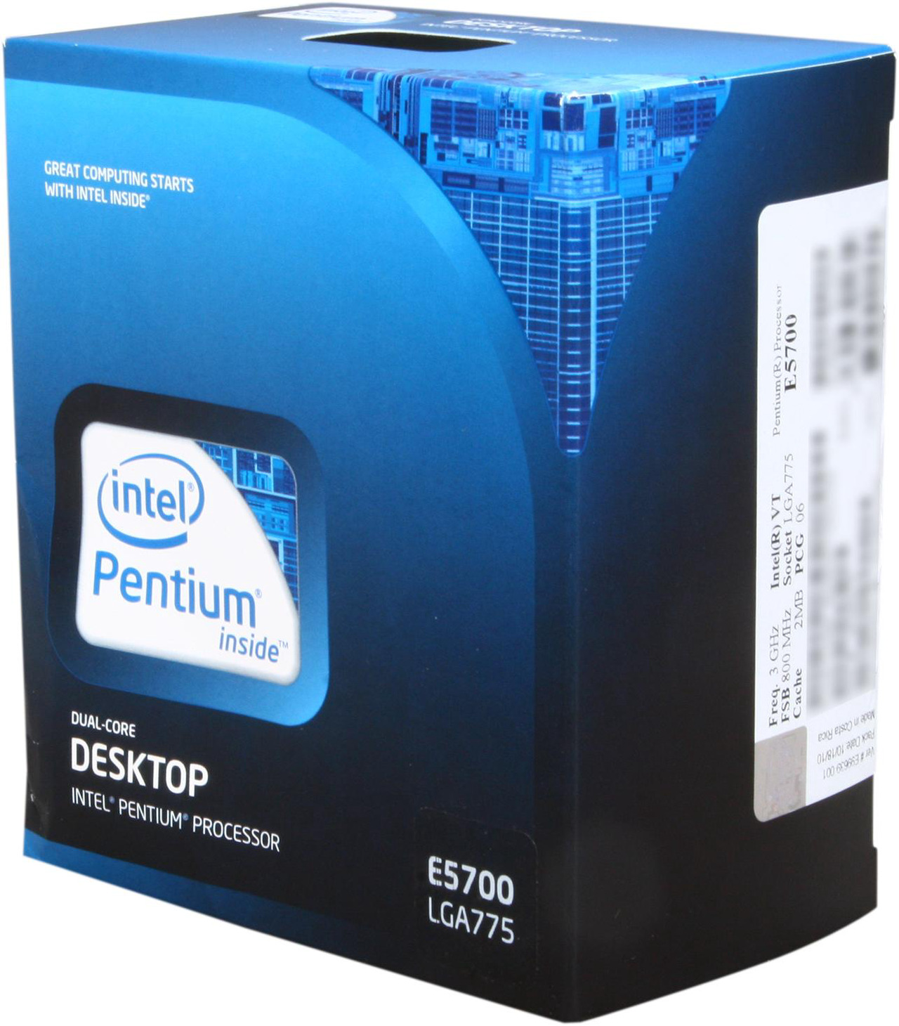 Intel Pentium E5700 - Pentium Wolfdale Dual-Core 3.0 GHz LGA 775 65W